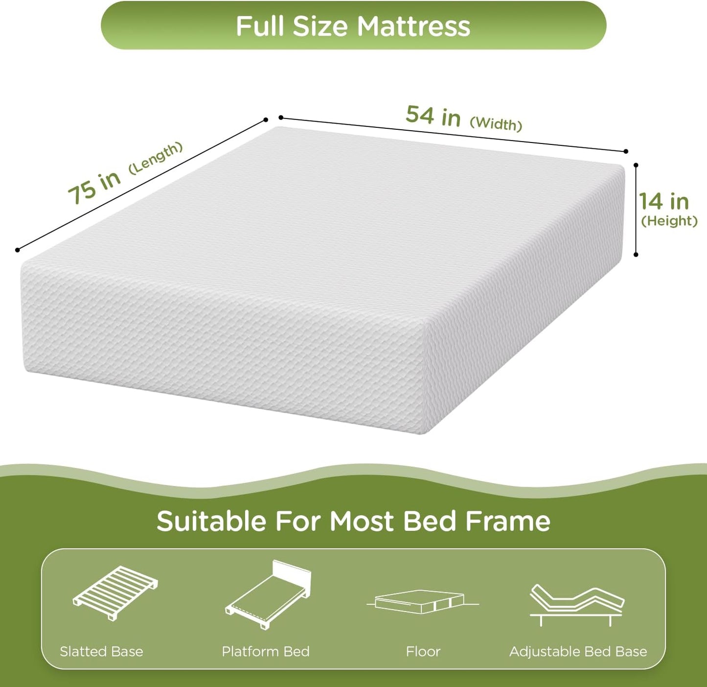 Twin 6 Inch Gel Memory Foam Mattress in a Box Medium Firm