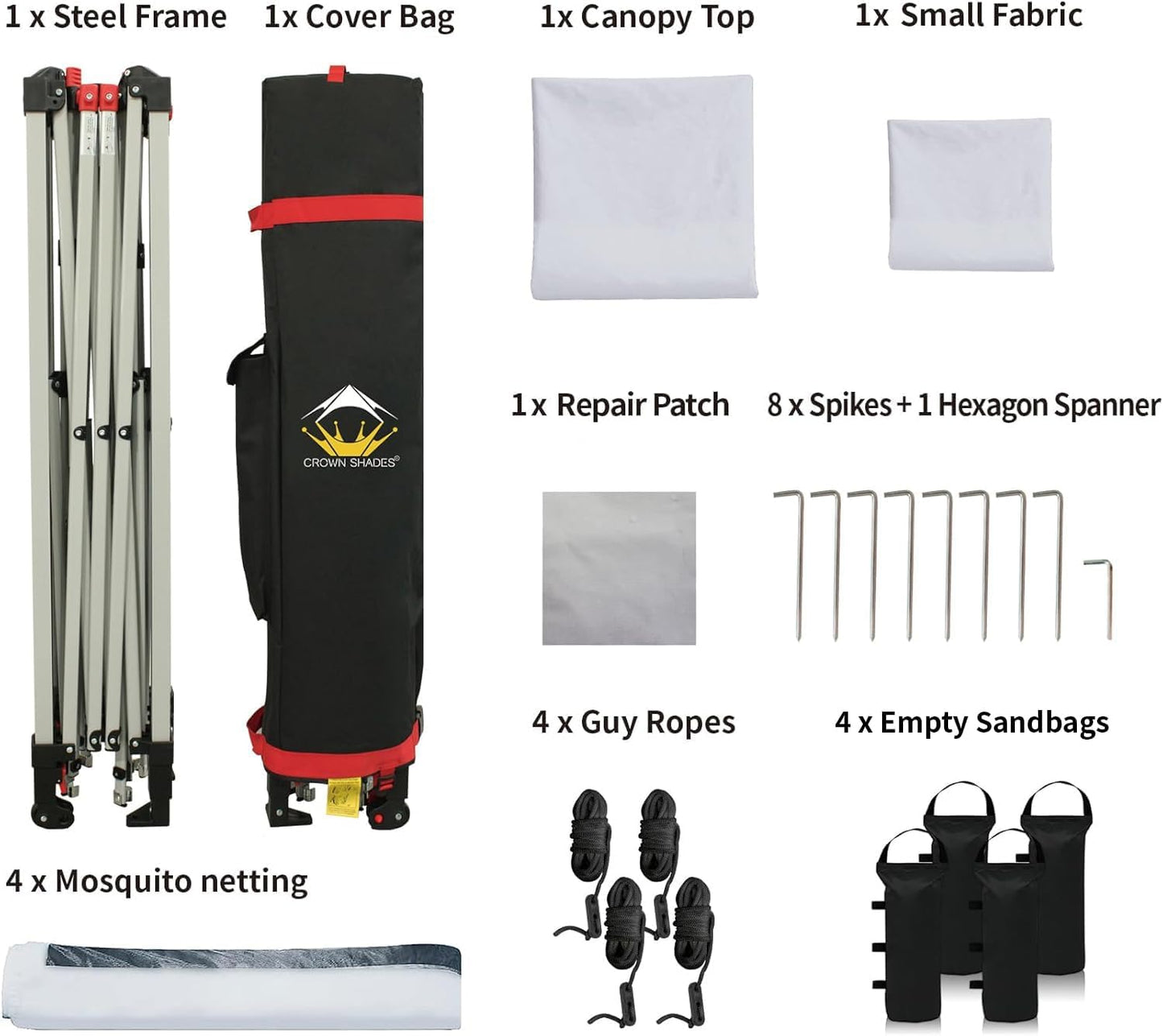 13x13 Pop Up Gazebo Canopy Tent with Wheeled Storage Bag Grey