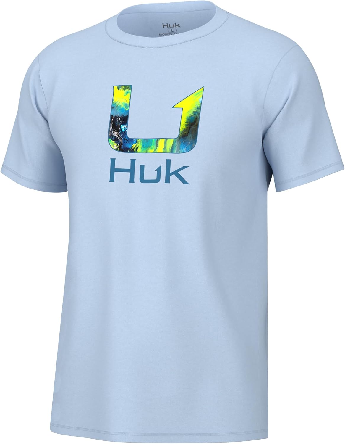 Men Fishing Graphic Tee Performance Short Sleeve Quick-Dry