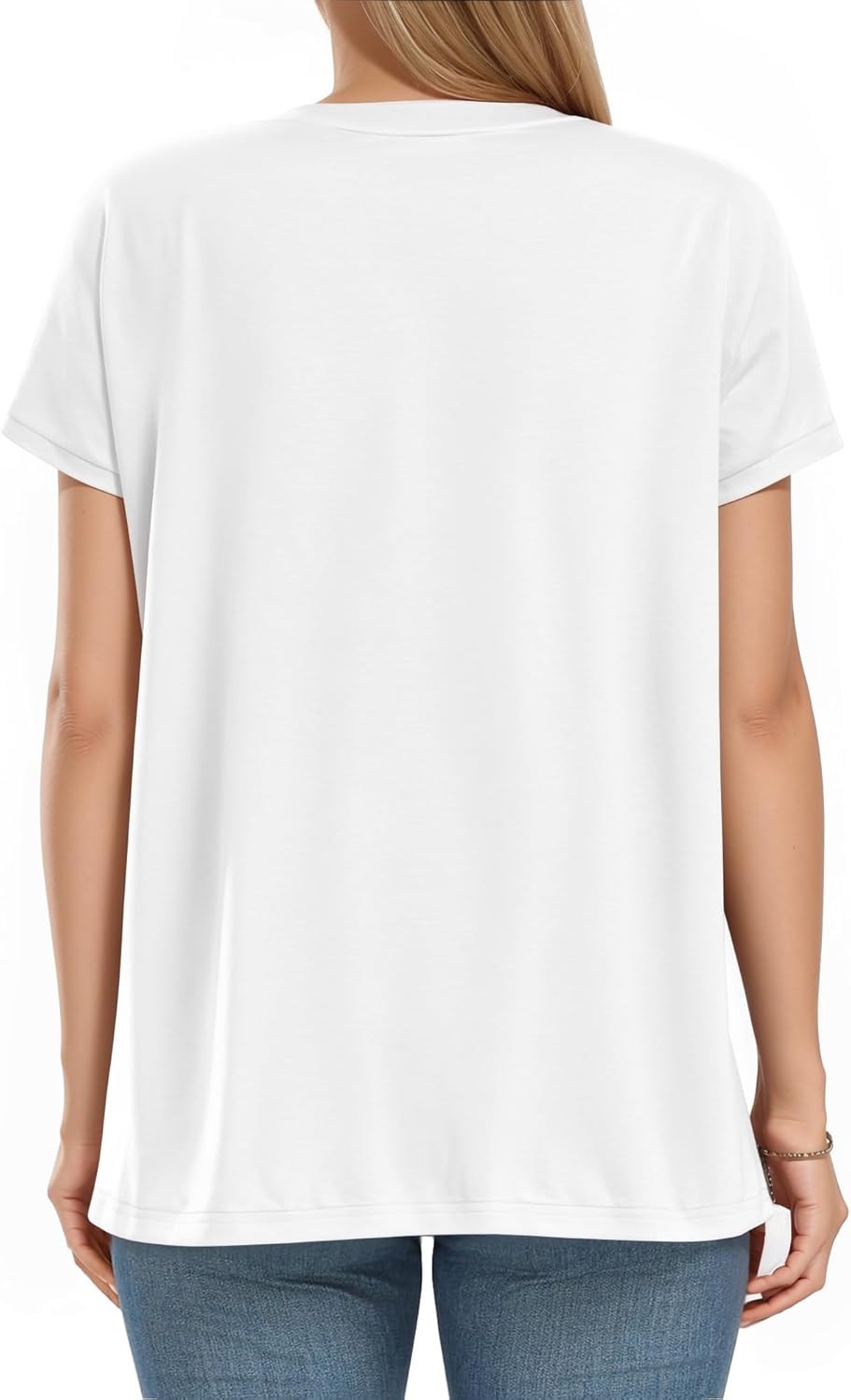 Short Sleeve Crew Neck Casual Shirts Basic Tee Summer Tops