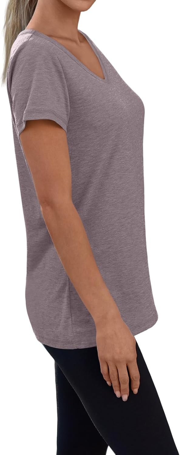 3 Pack V Neck T Shirts for Women Short Sleeve T-shirts