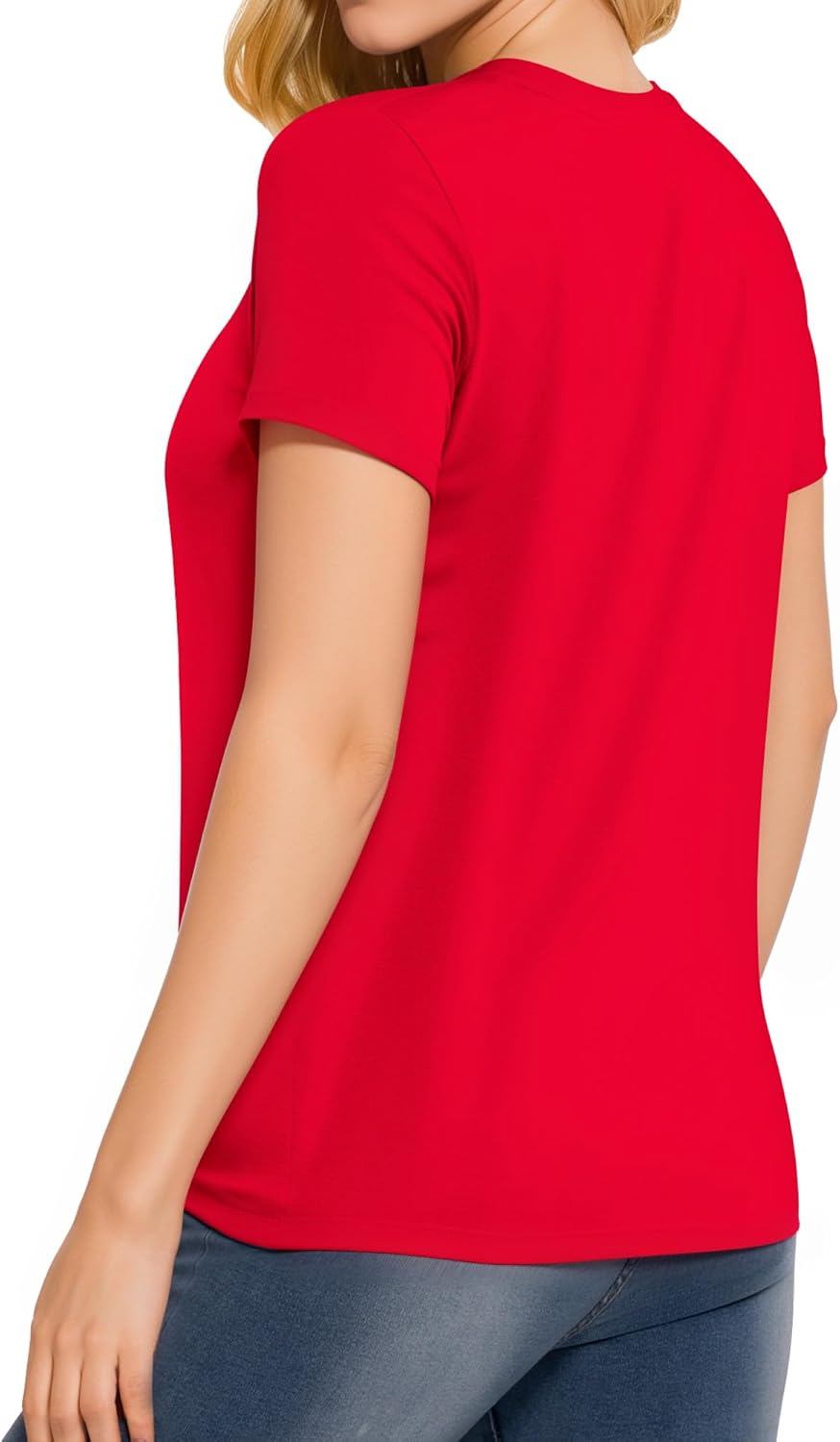 Short Sleeve Crew Neck Casual Shirts Basic Tee Summer Tops