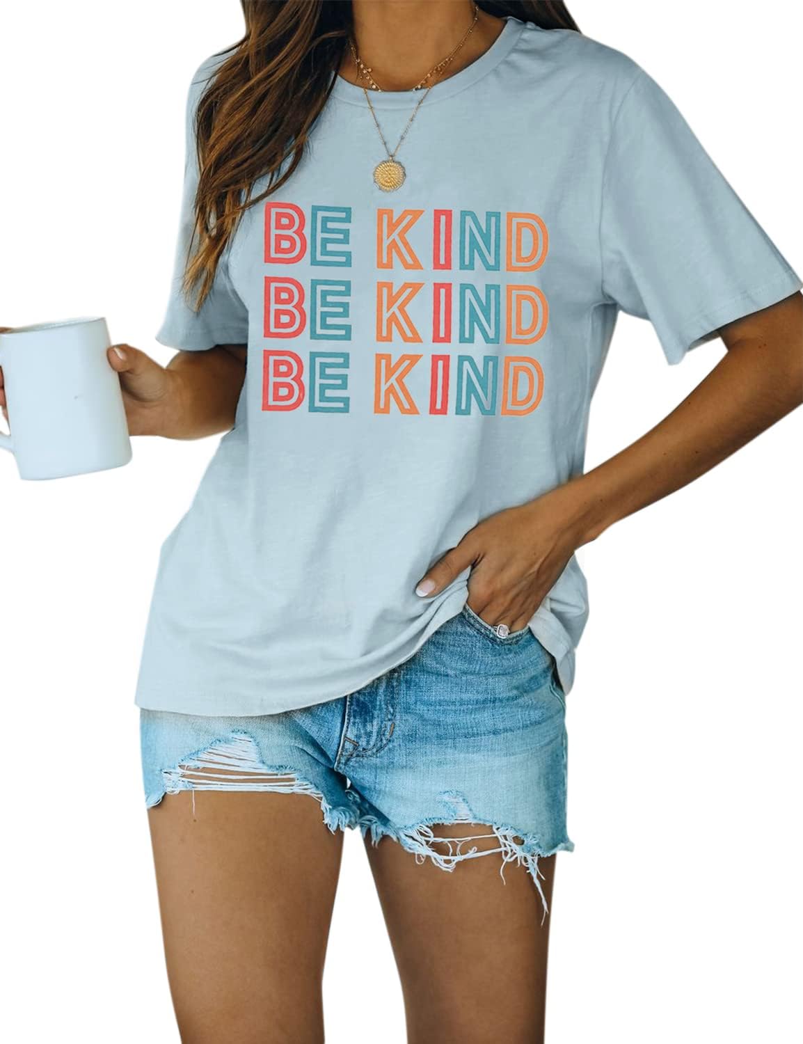 Womens Be Kind Shirt Short Sleeve Graphic Tees