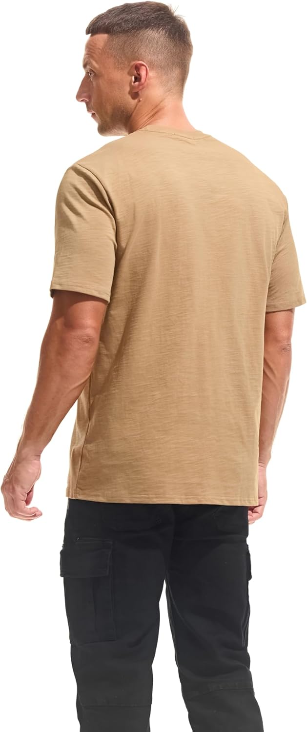 Cotton Loose Fit Thick T-Shirt Heavy Weight Crewneck Tees for Men