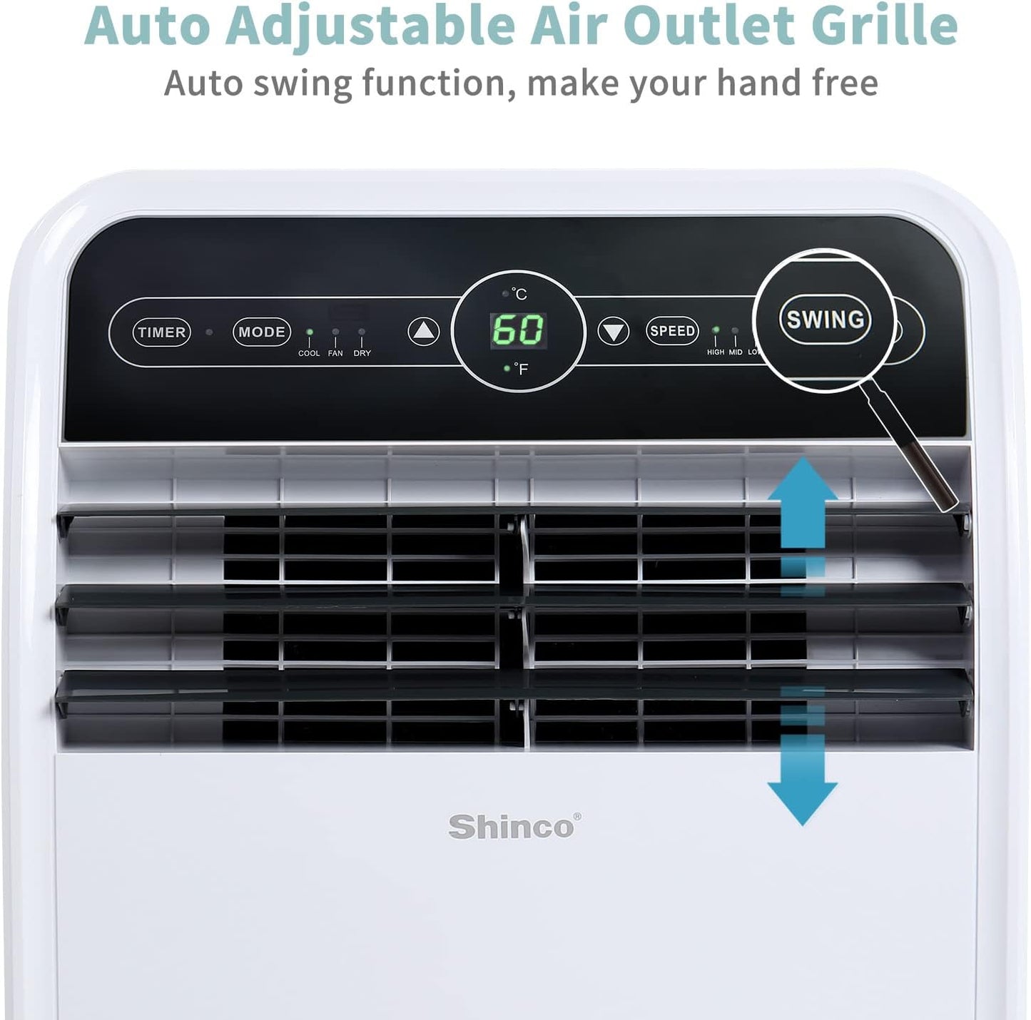 10,000 BTU Portable AC Wi-Fi Dehumidifier Fan Timer for 300 Sq.Ft with Window Kit