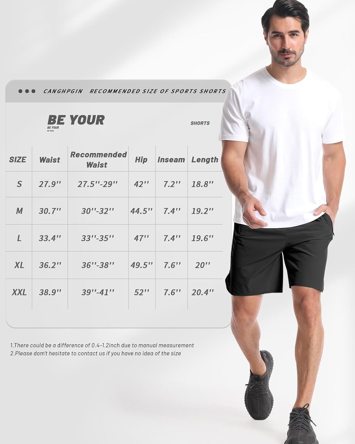 2 Pack Mens Workout Athletic Shorts 7 inch Inseam Quick Dry Hiking Shorts Men Lightweight Sports Gym Shorts Running