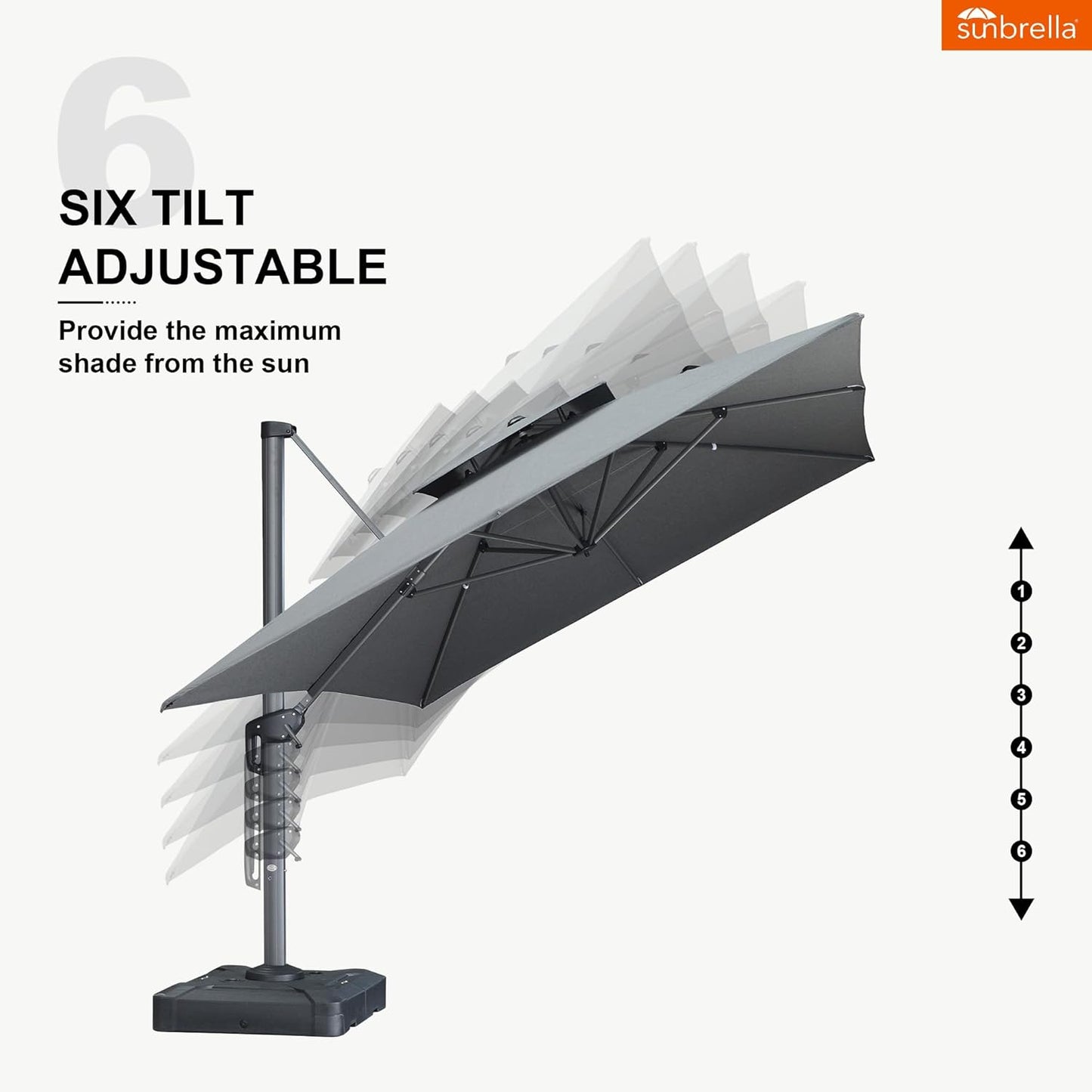 12ft Patio Umbrella with Base Large Outdoor Square Umbrella