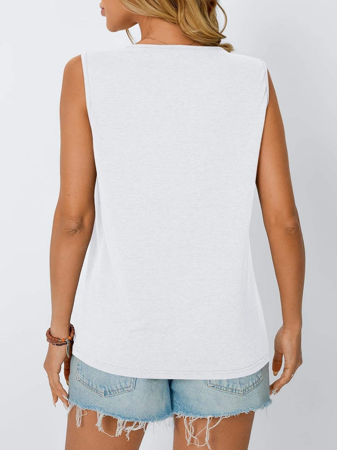 Womens Loose Fit Casual Flowy Tank Tops Trendy Sleeveless Summer Tops