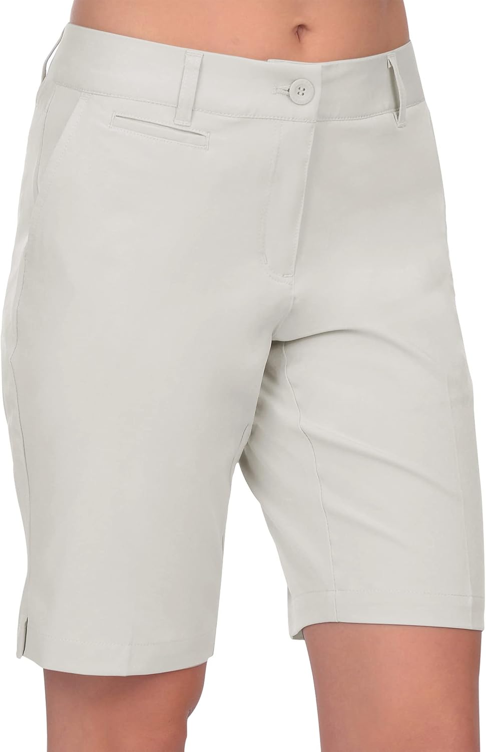 Womens Golf Shorts Lightweight Stretch Relaxed Fit Knee Length Ladies Bermuda Shorts
