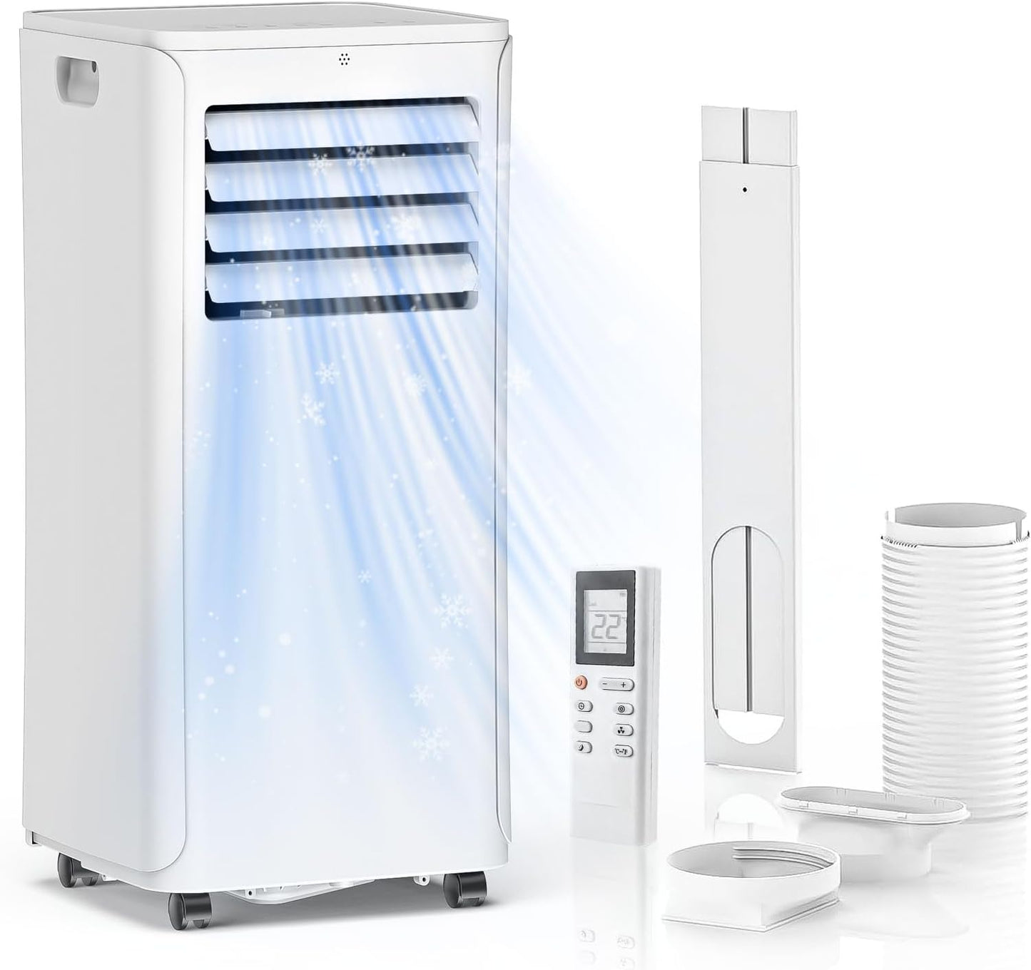 12000 BTU Portable Air Conditioner 3 in 1 AC Dehumidifier Fan with Timer Remote for Rooms