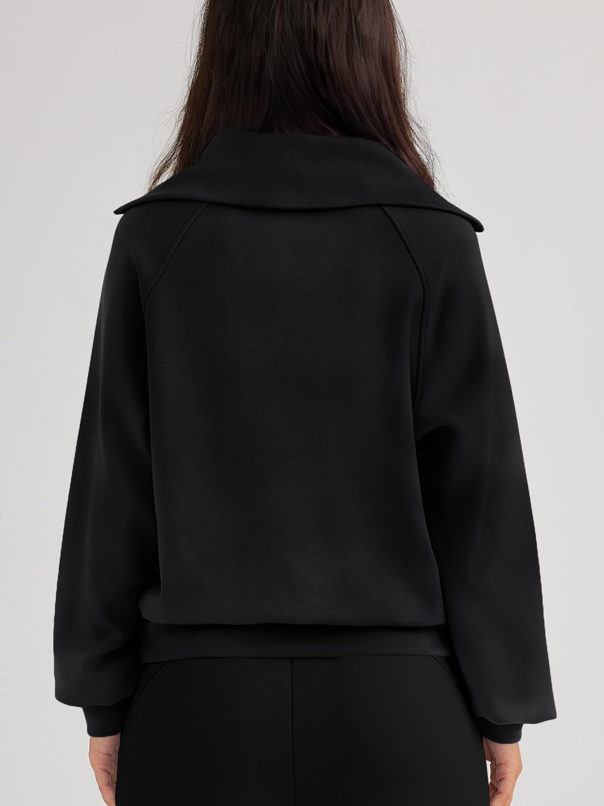 Womens Oversized Sweatshirts Half Zip Pullover Long
