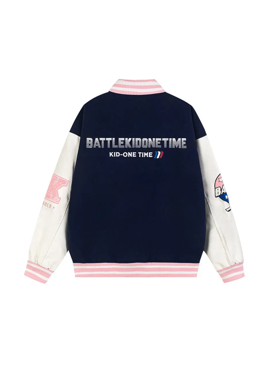 Letter Patchwork Element Baseball Jacket for Men