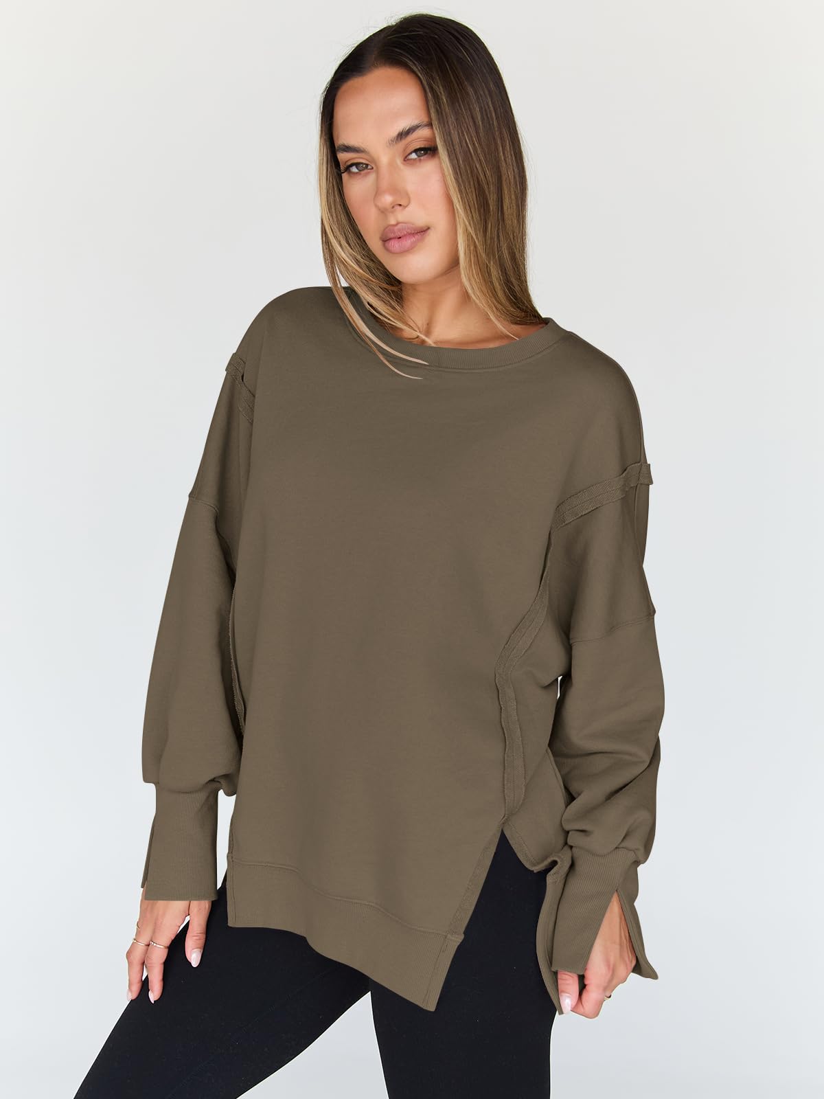 Womens Oversized Sweatshirts Hoodies Crewneck Shirts Fall Outfits