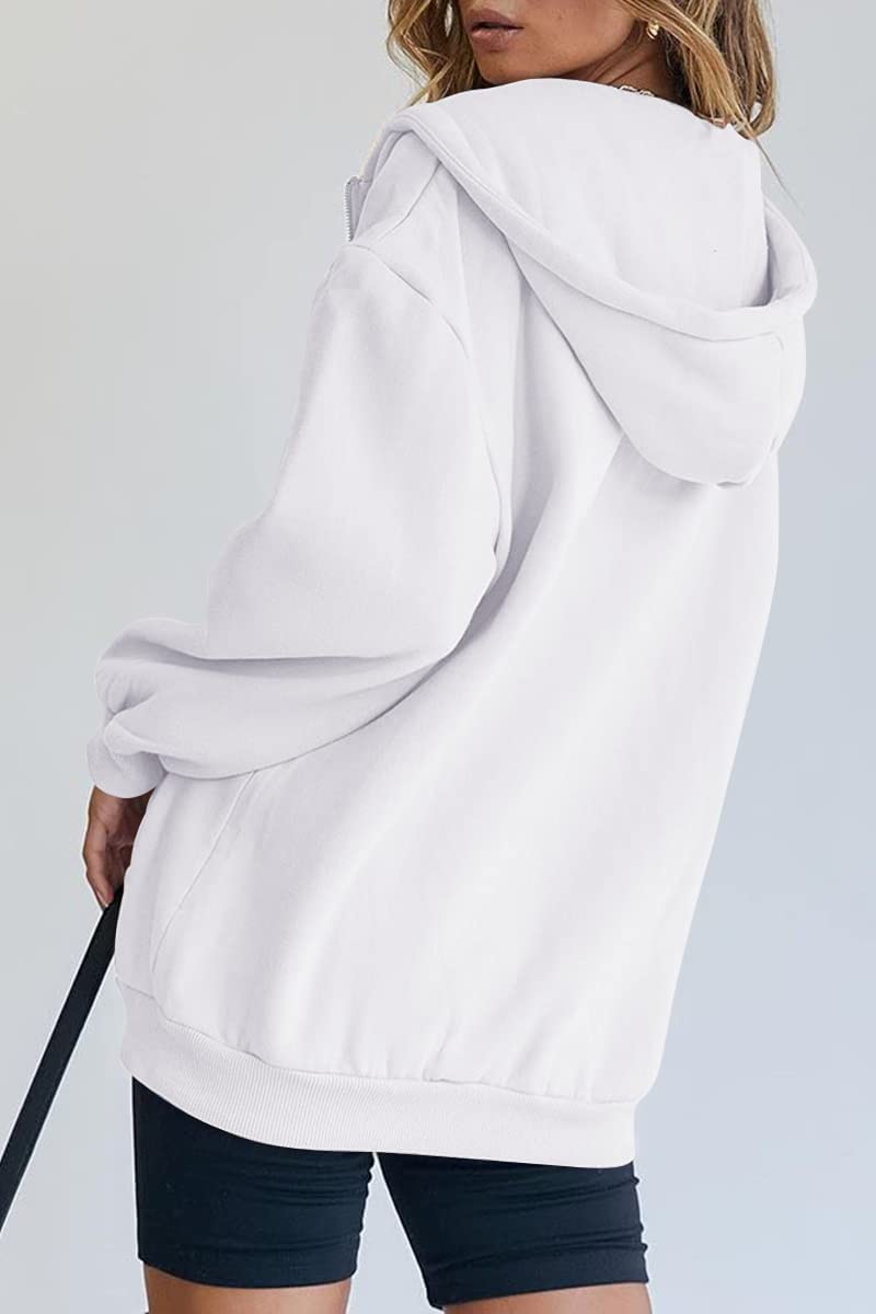 Womens Zip Up Hoodies Long Sleeve Fall Oversized Sweatshirts
