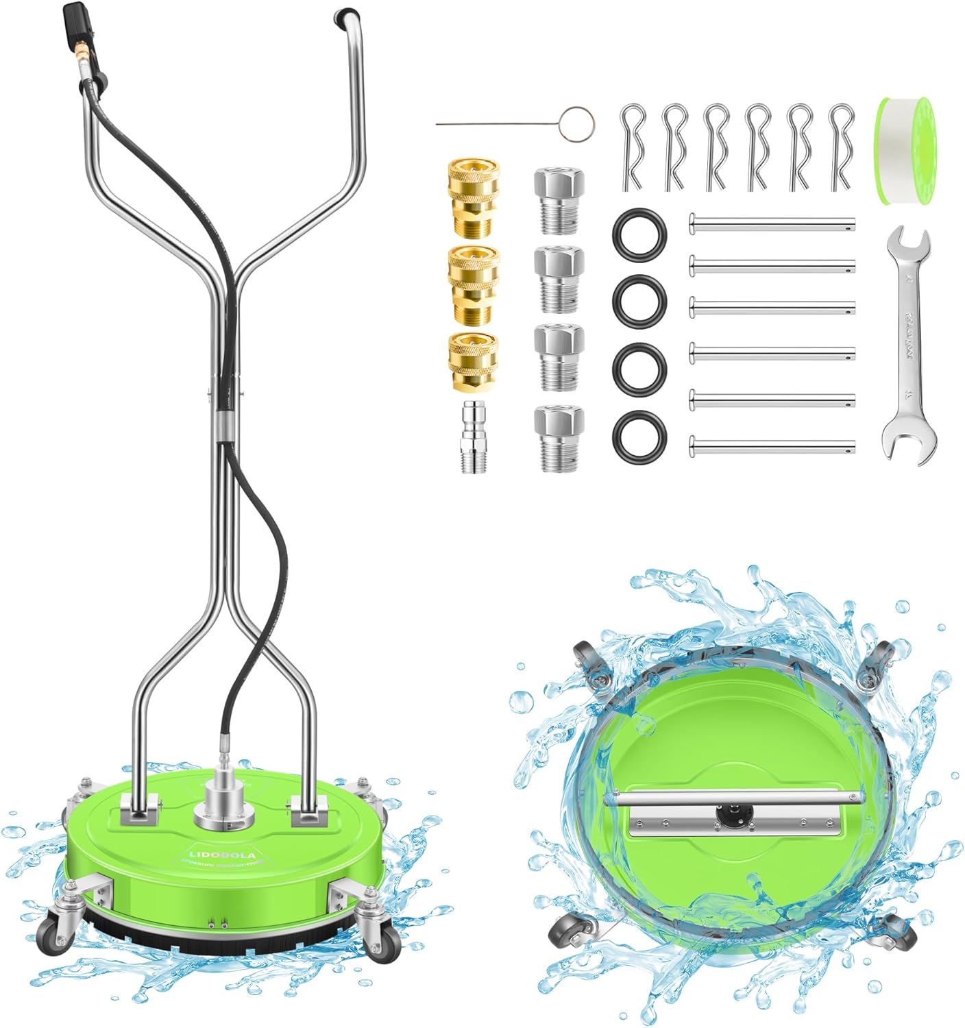 14" Pressure Washer Surface Cleaner with 4 Wheels