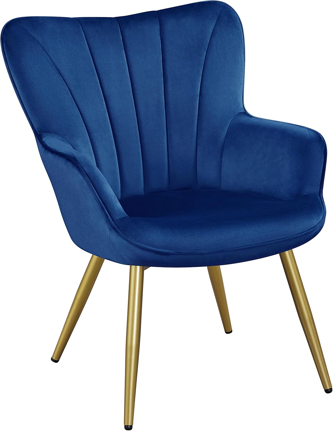 Yaheetech PU Leather Armchair Modern Accent Chair with Metal Legs