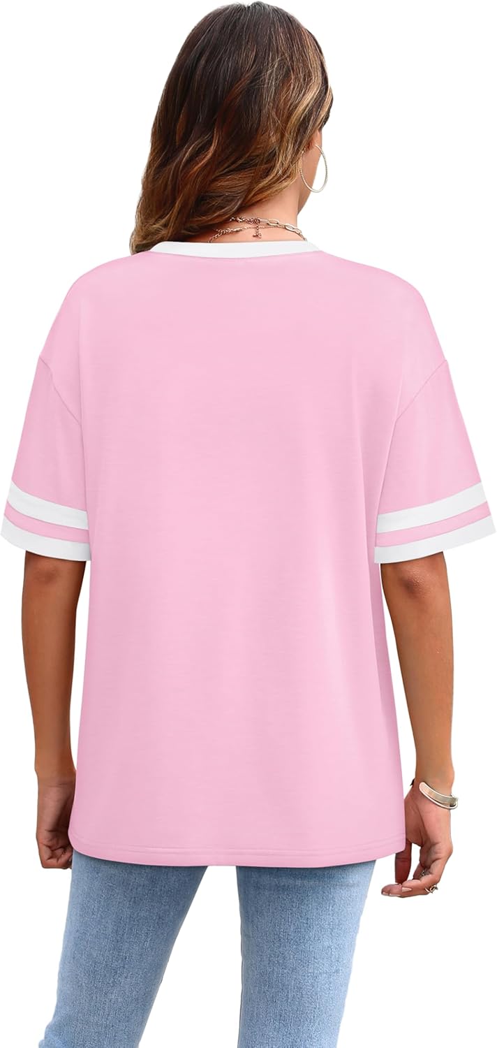 Womens T Shirts Loose Fit Short Sleeve Tees