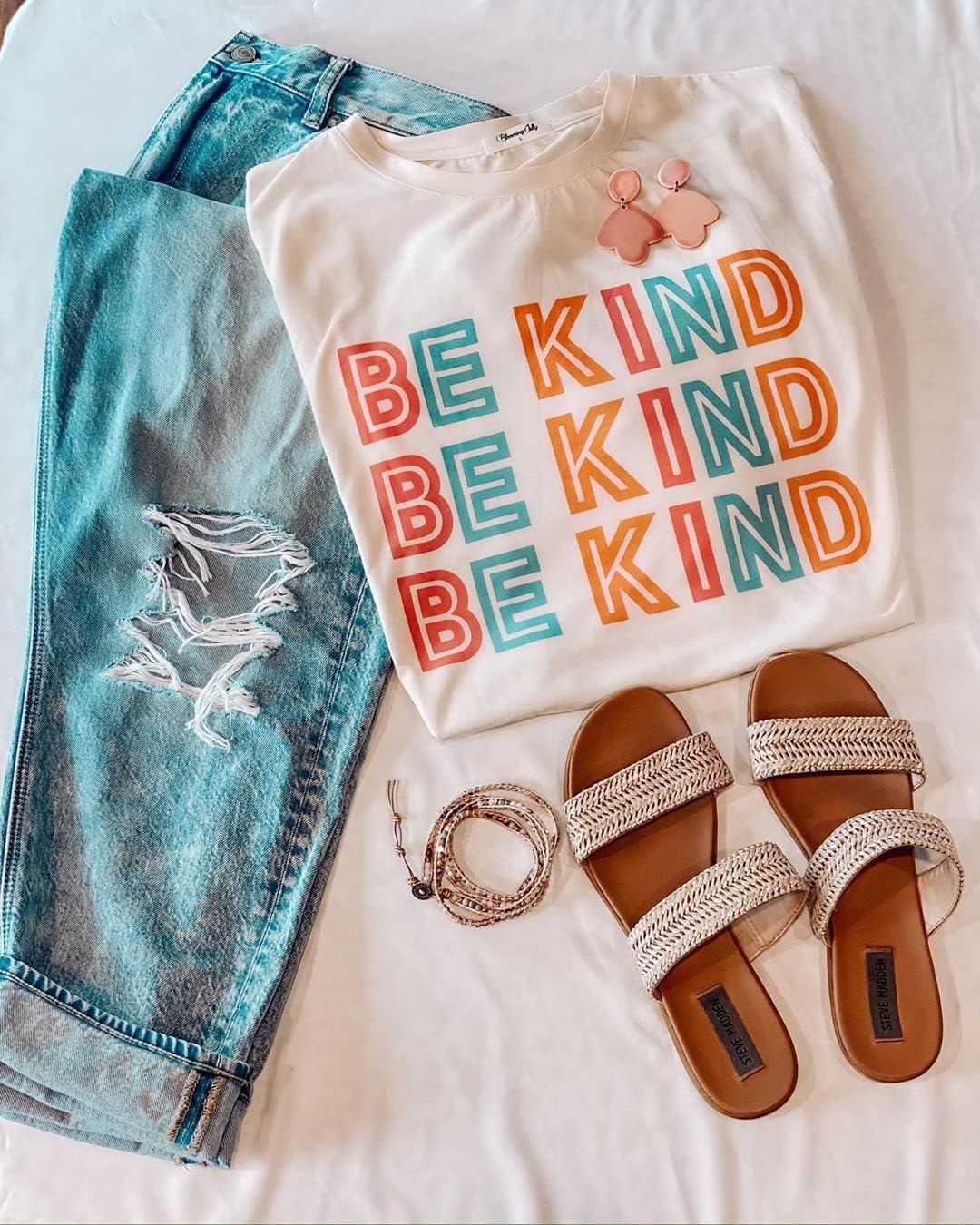 Womens Be Kind Shirt Short Sleeve Graphic Tees