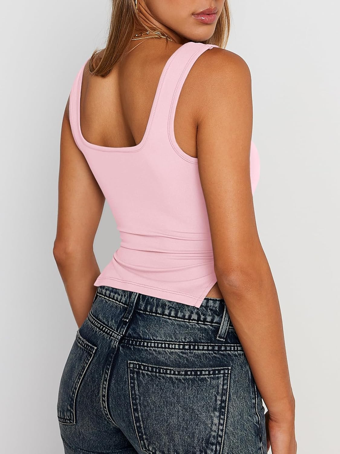 Womens Backless Crop Tops Summer Y2K Tank Tops Cute Basics Going Out Clothes