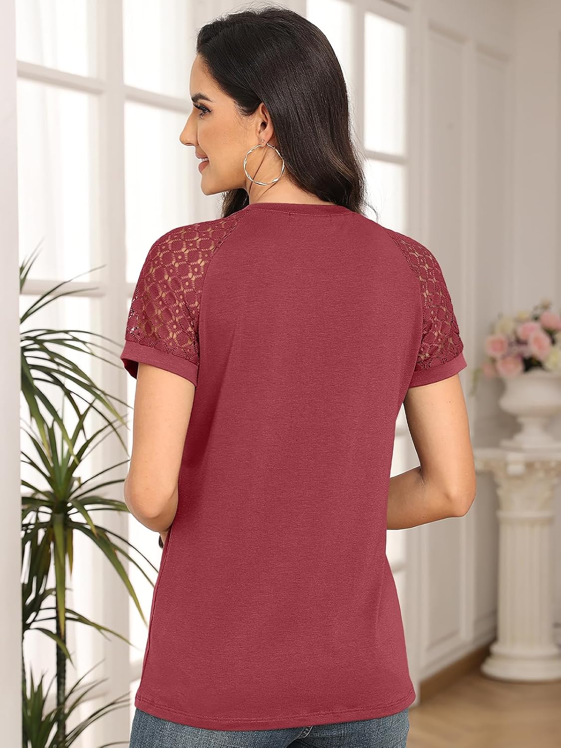Spring Shirts Trendy Vacation Outfits Short Sleeve Tee