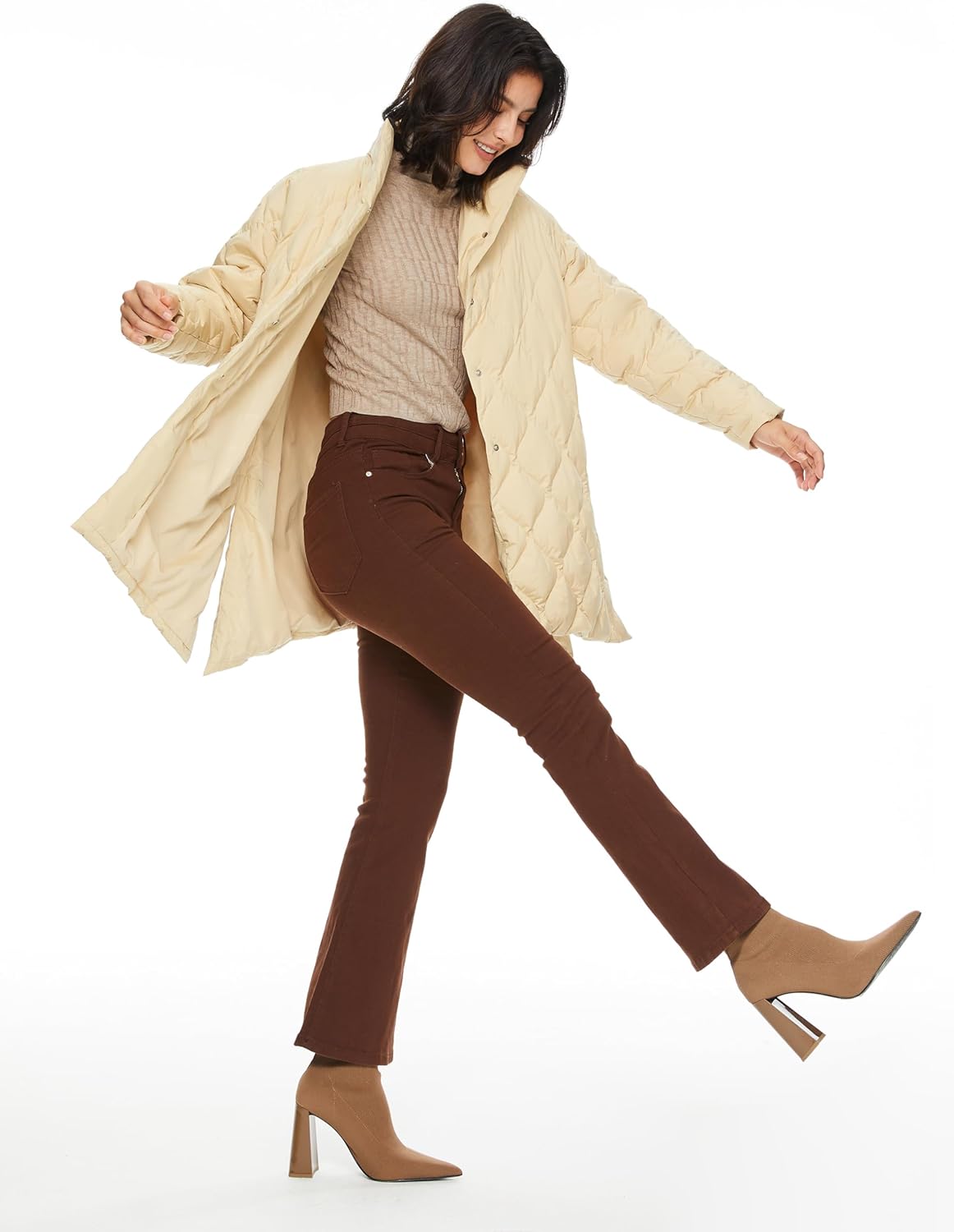 Women’s Oversized Quilted Down Jacket Lightweight Puffer Coat
