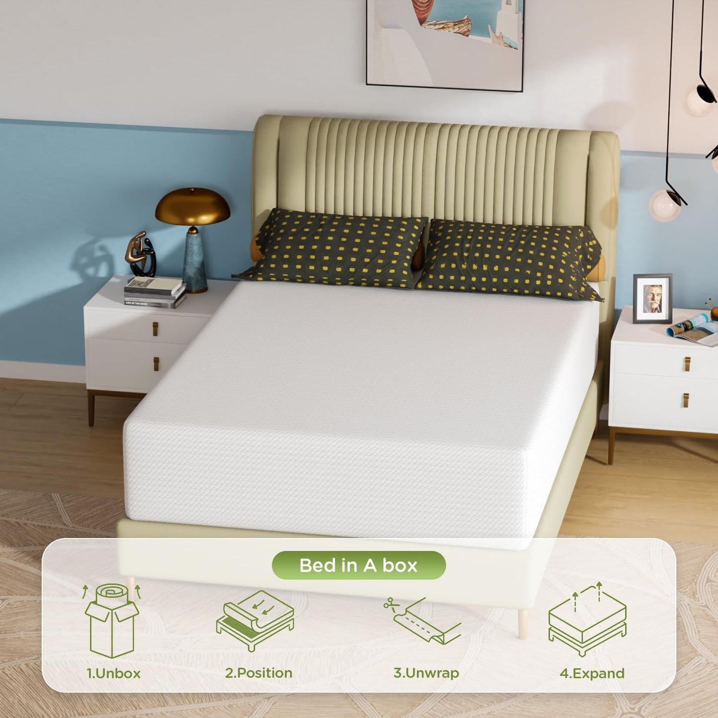 Twin 6 Inch Gel Memory Foam Mattress in a Box Medium Firm
