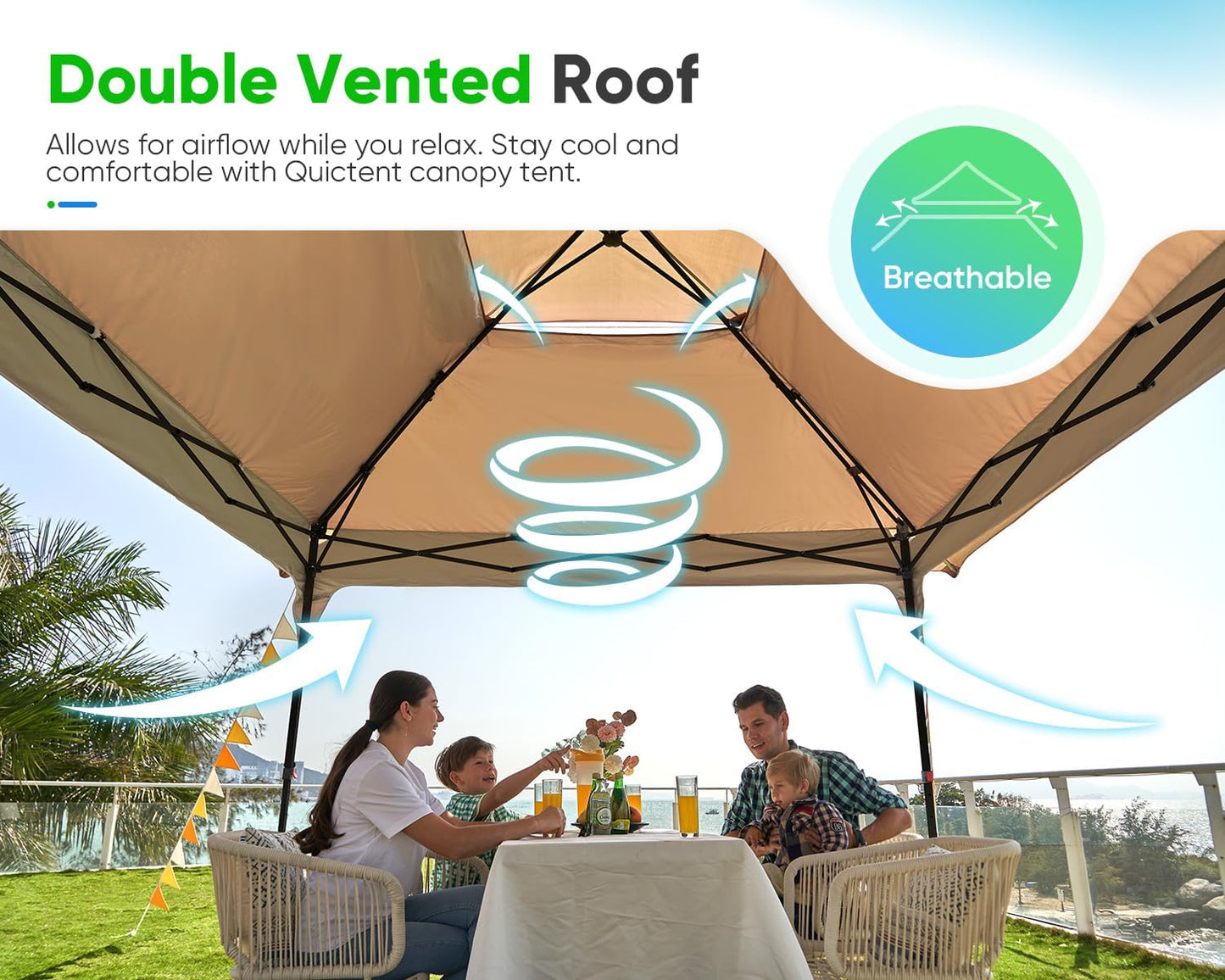 10x10FT Instant Canopy Tent – UV Protective Pop-Up Shelter for Backyard Patio or Camping