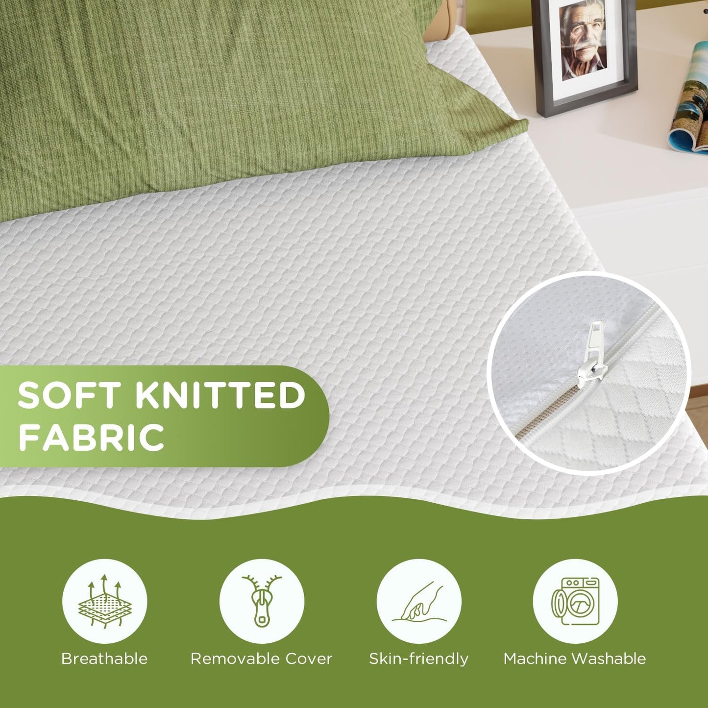 Twin 6 Inch Gel Memory Foam Mattress in a Box Medium Firm