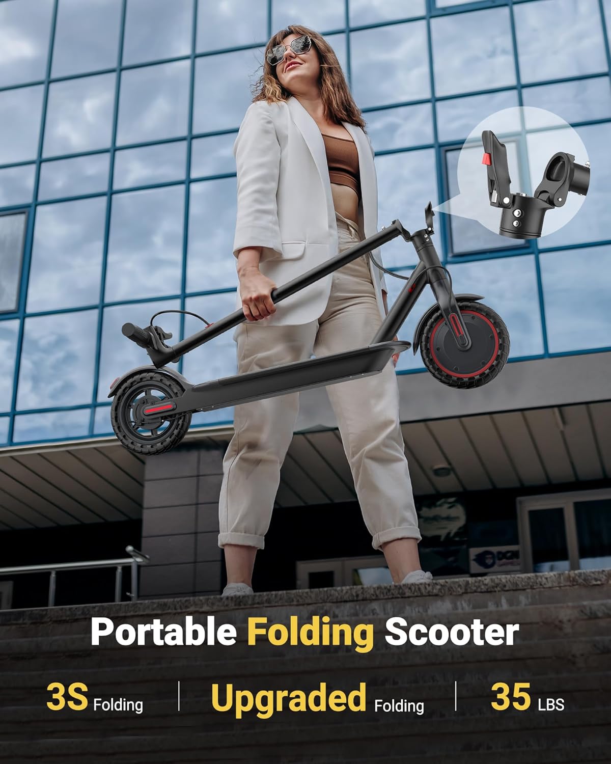 Electric Scooter for Adults 8.5/10/14" Tires, 19/22Mph, 350W/500W Motor