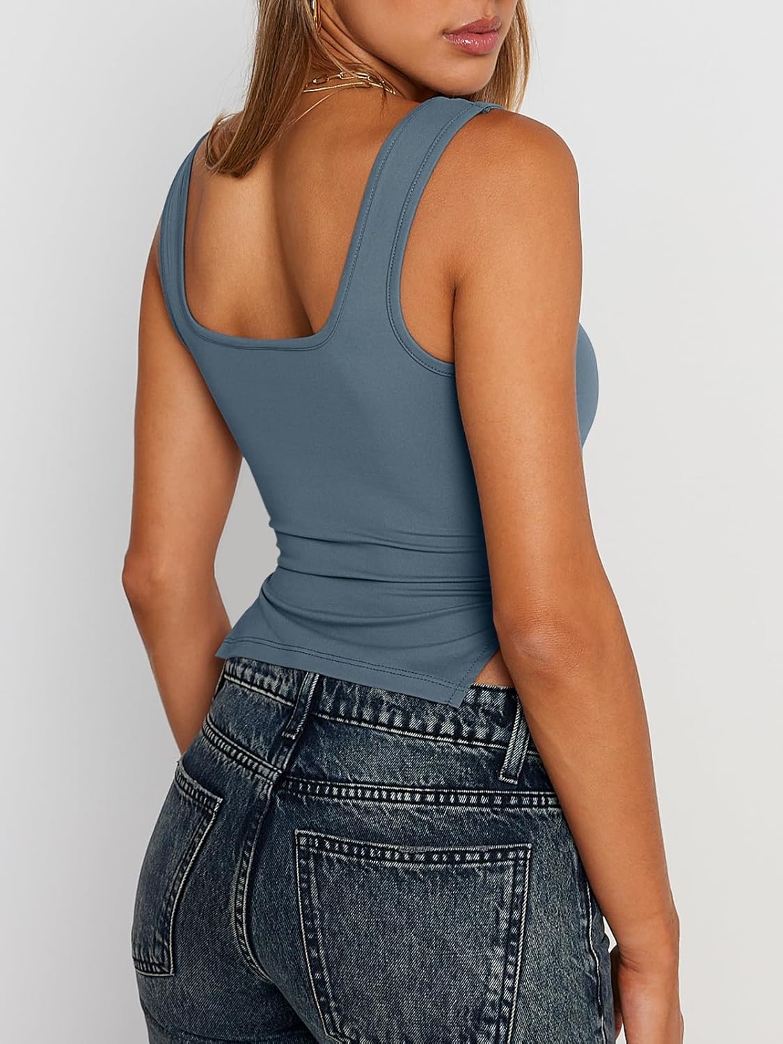 Womens Backless Crop Tops Summer Y2K Tank Tops Cute Basics Going Out Clothes