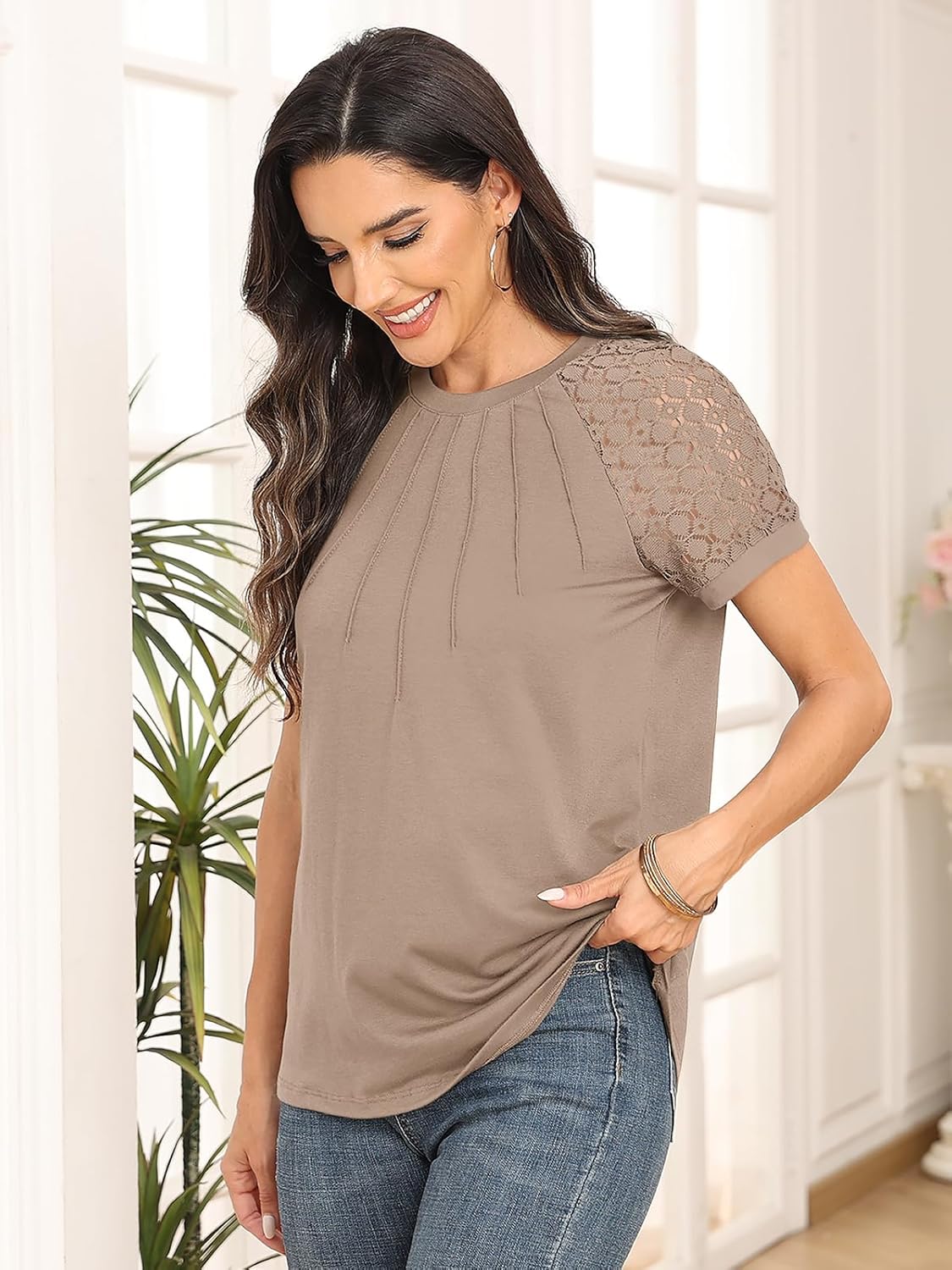 Spring Shirts Trendy Vacation Outfits Short Sleeve Tee