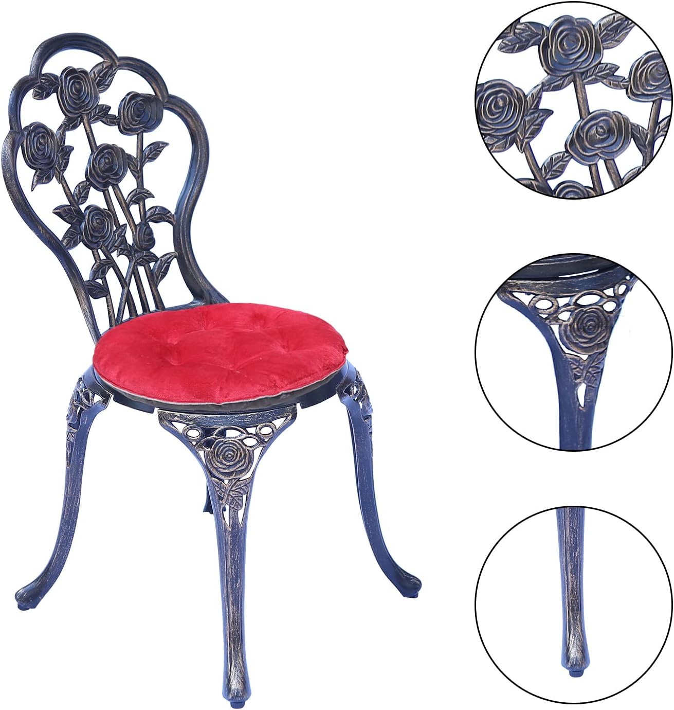 Mandolin Patio Table and Chairs 5 Piece Outdoor Dining Set