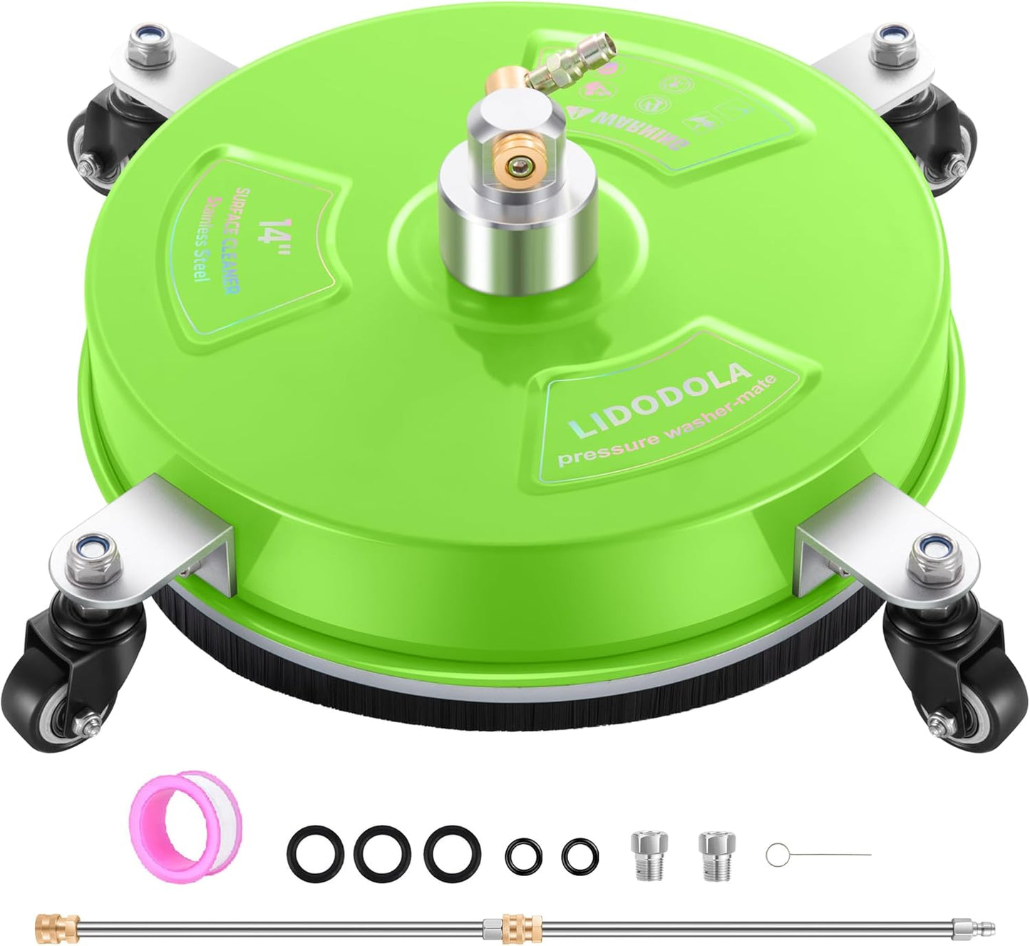 14" Pressure Washer Surface Cleaner with 4 Wheels
