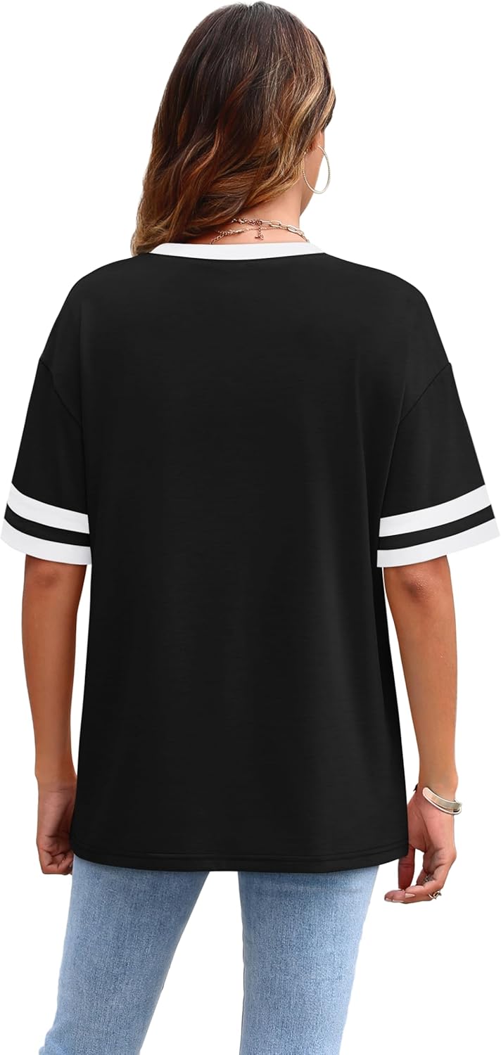 Womens T Shirts Loose Fit Short Sleeve Tees