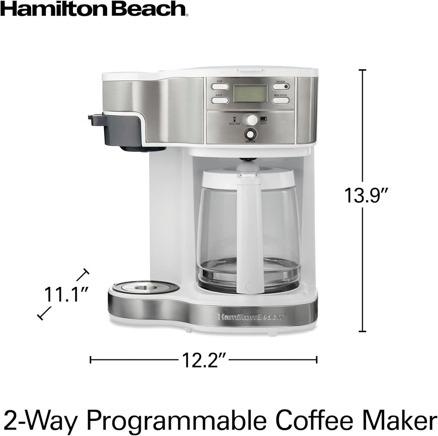 Hamilton Beach 2-Way 12 Cup Programmable Drip Coffee Maker