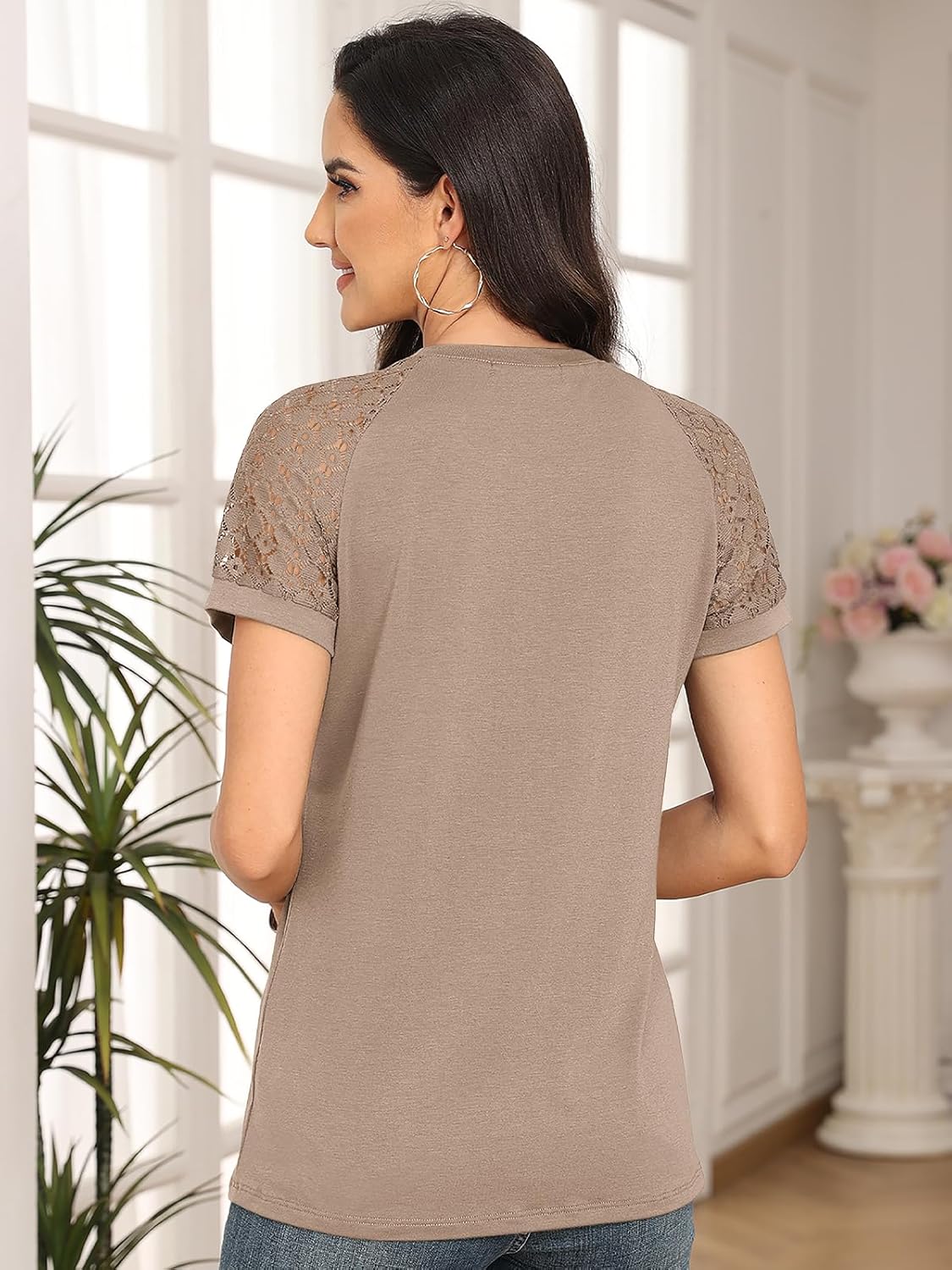 Spring Shirts Trendy Vacation Outfits Short Sleeve Tee