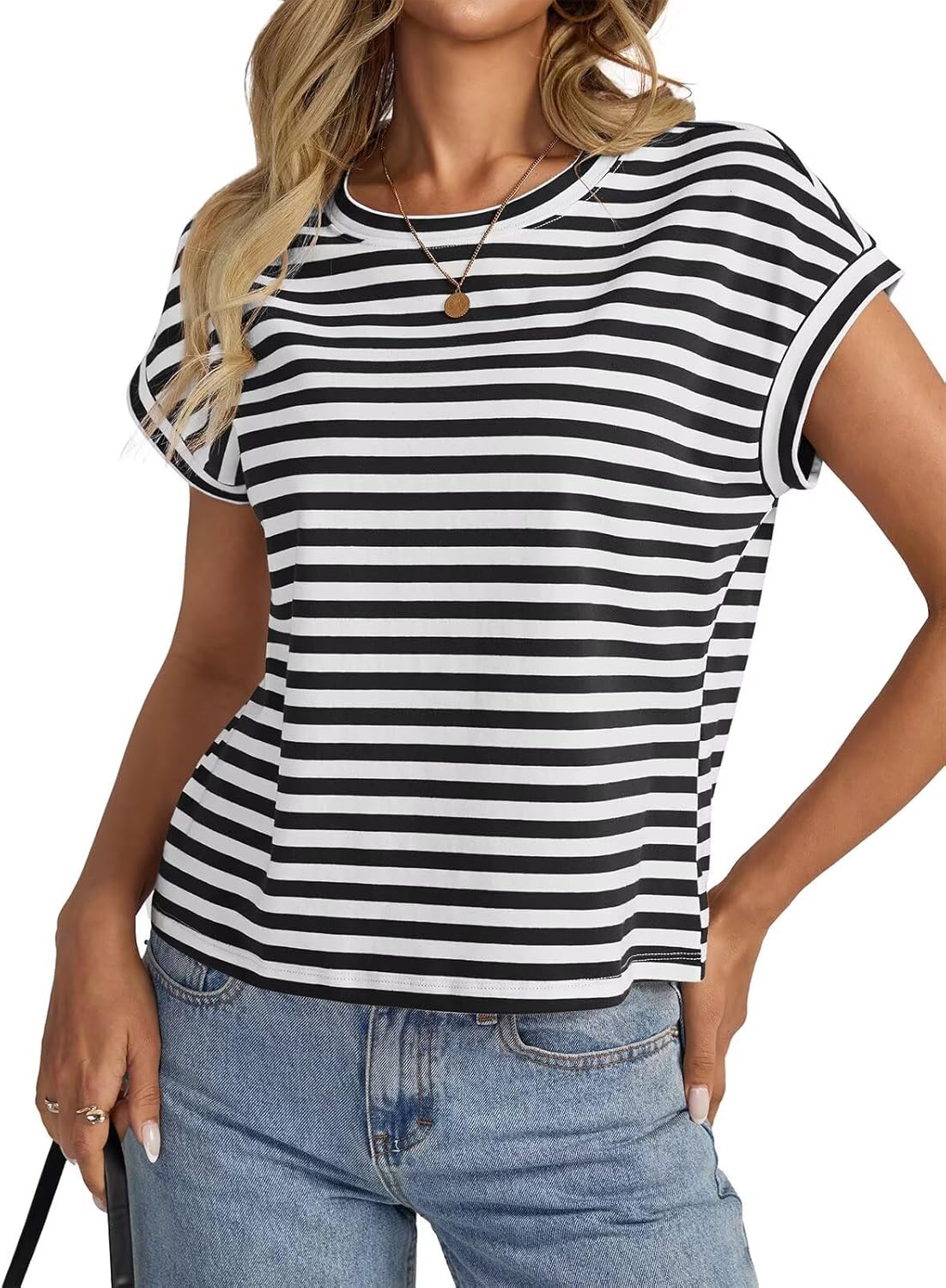 Womens Cap Sleeve Crop Tops Cotton T Shirts