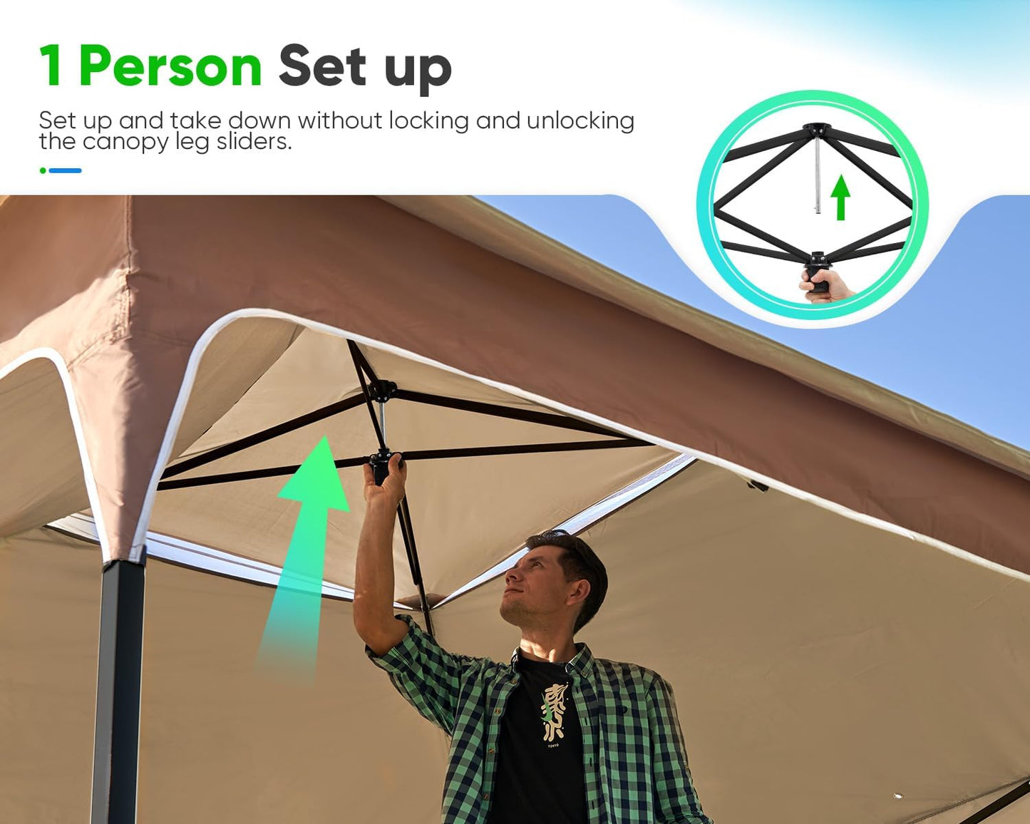 10x10FT Instant Canopy Tent – UV Protective Pop-Up Shelter for Backyard Patio or Camping