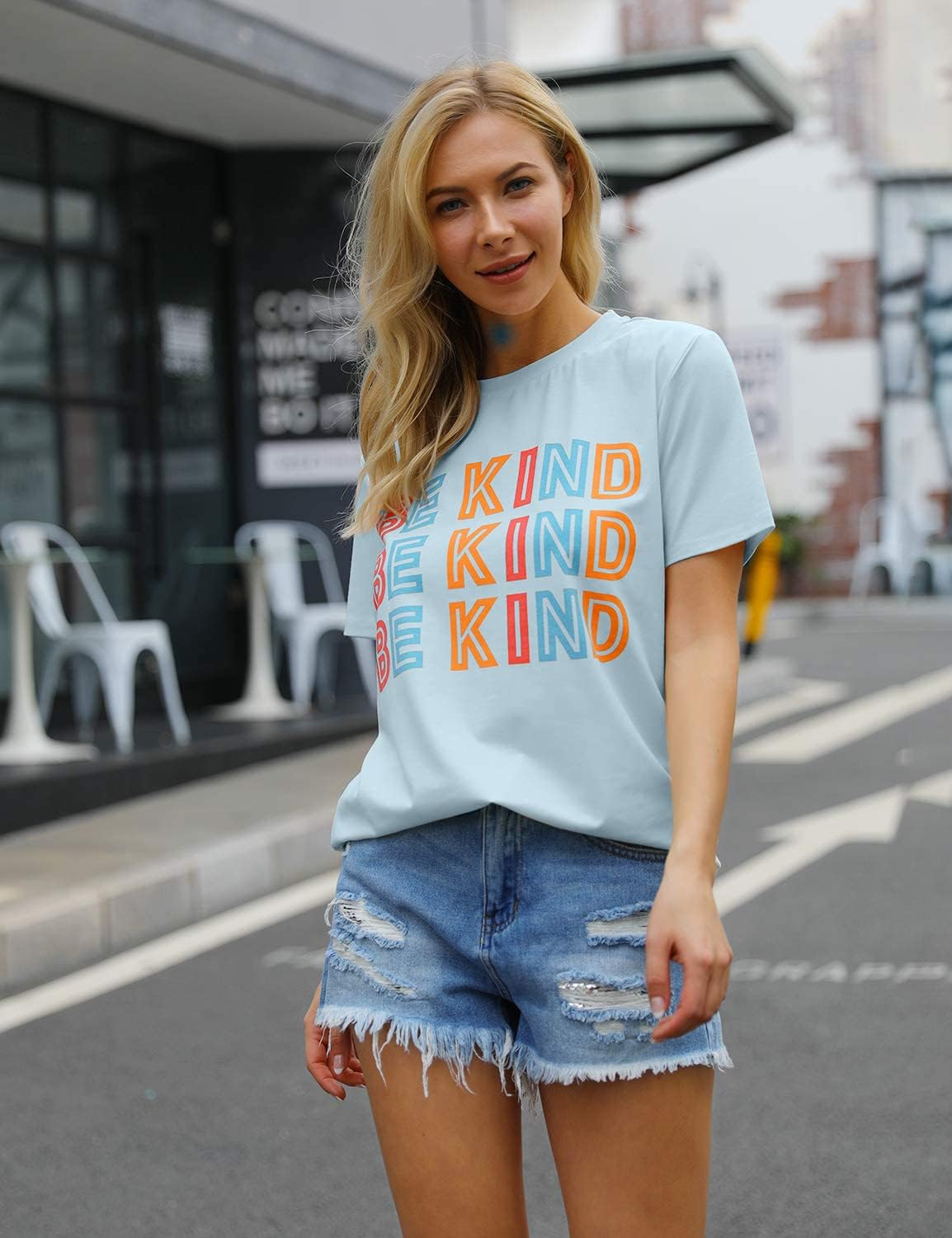Womens Be Kind Shirt Short Sleeve Graphic Tees