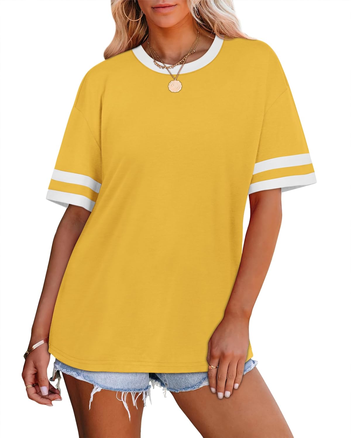 Womens T Shirts Loose Fit Short Sleeve Tees