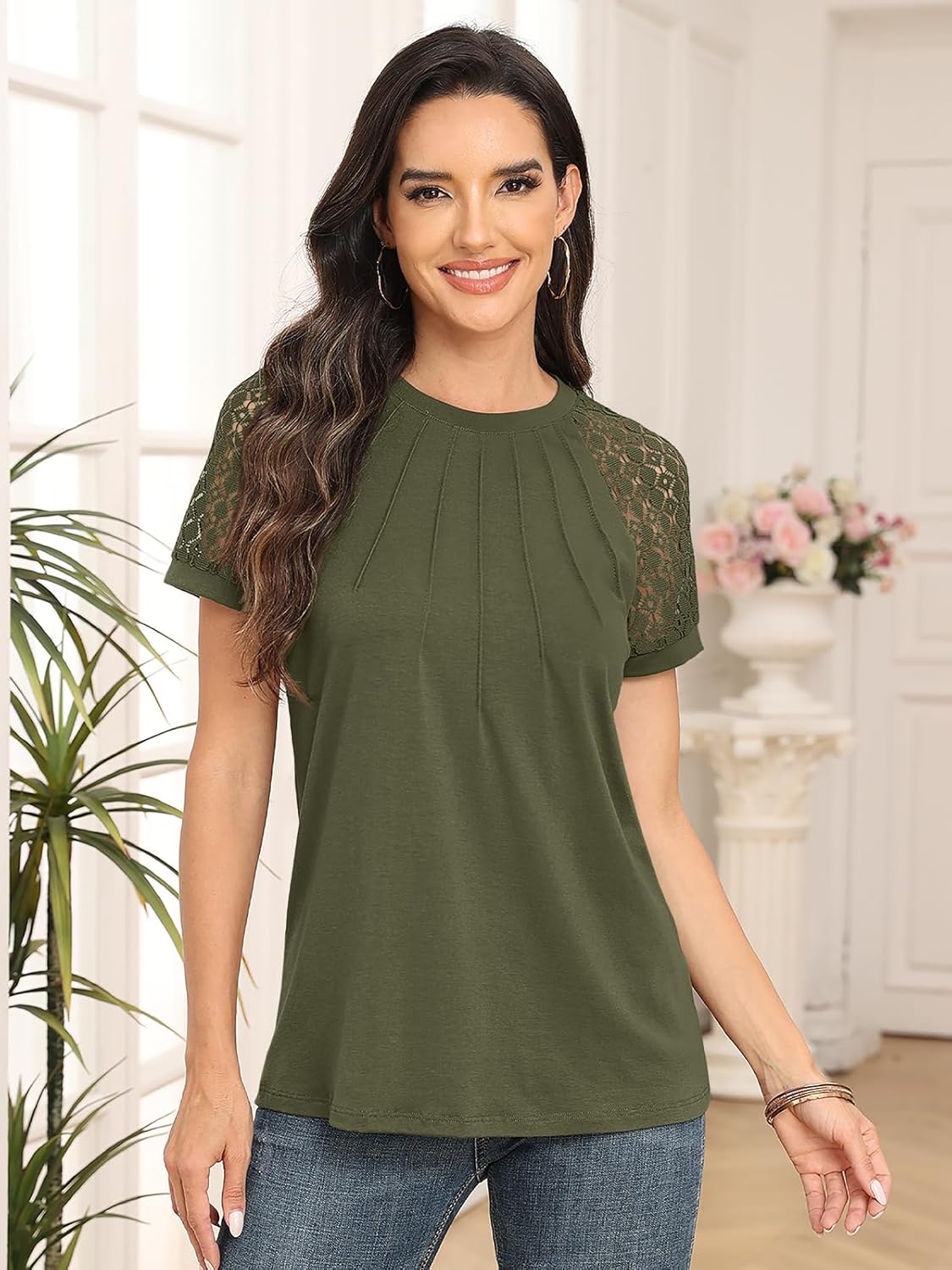 Spring Shirts Trendy Vacation Outfits Short Sleeve Tee