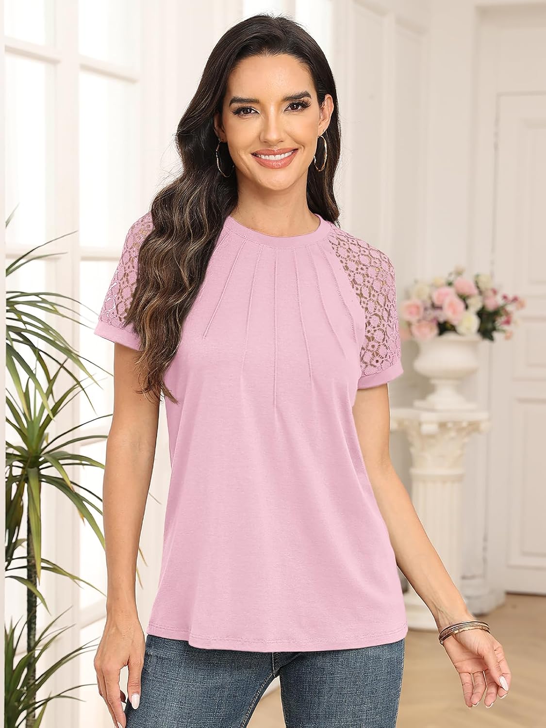 Spring Shirts Trendy Vacation Outfits Short Sleeve Tee