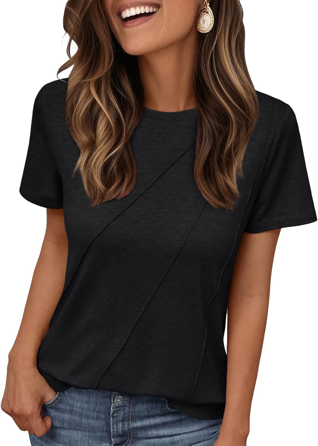 Womens Summer Tops Workout Shirts Beach Vacation Outfits Business Tshirts