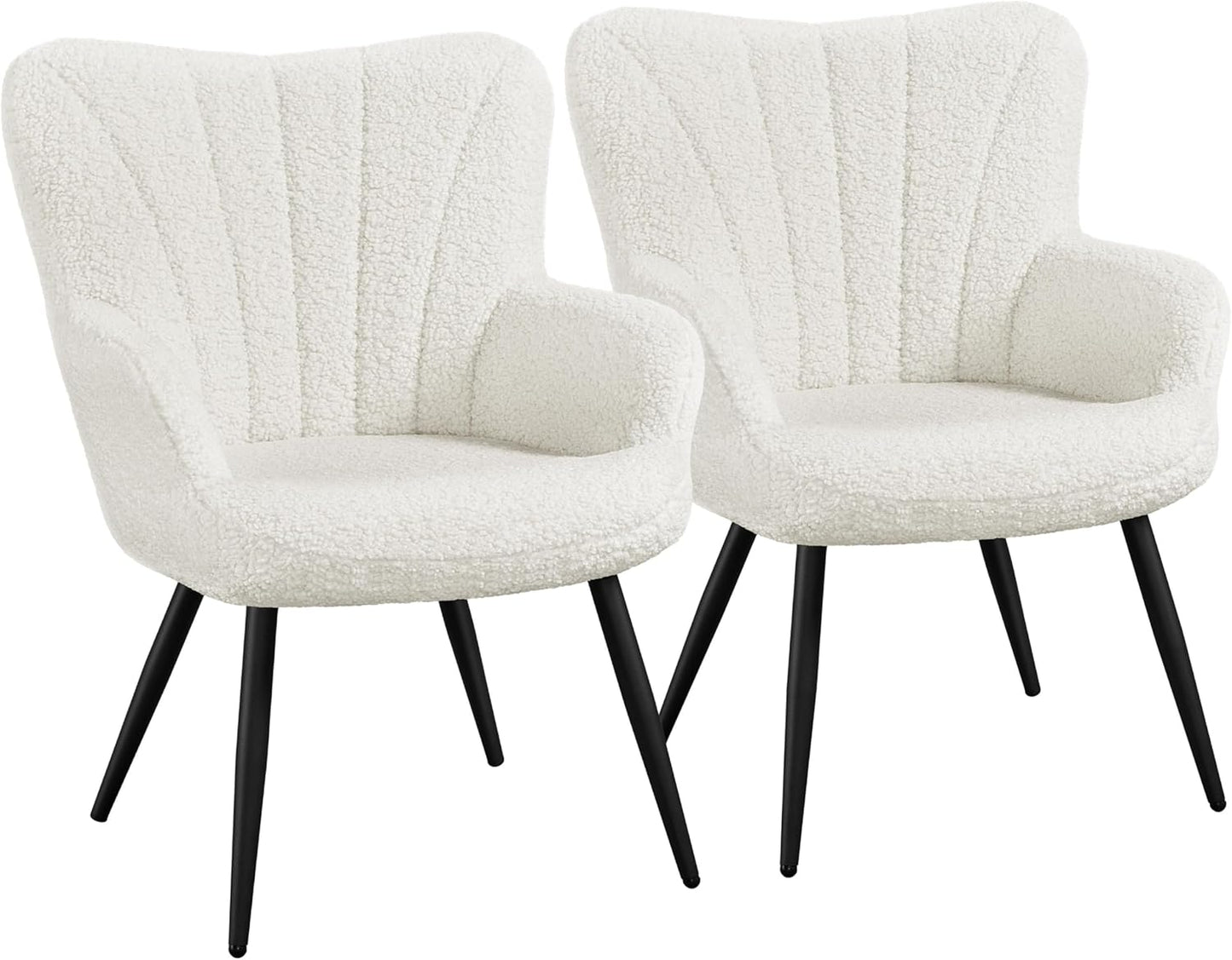 Yaheetech PU Leather Armchair Modern Accent Chair with Metal Legs