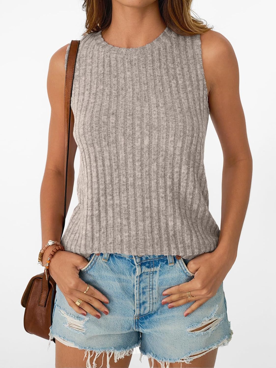 Womens Tank Tops Sleeveless Tunic Summer Basic Soft Casual Trendy Vacation Outfits