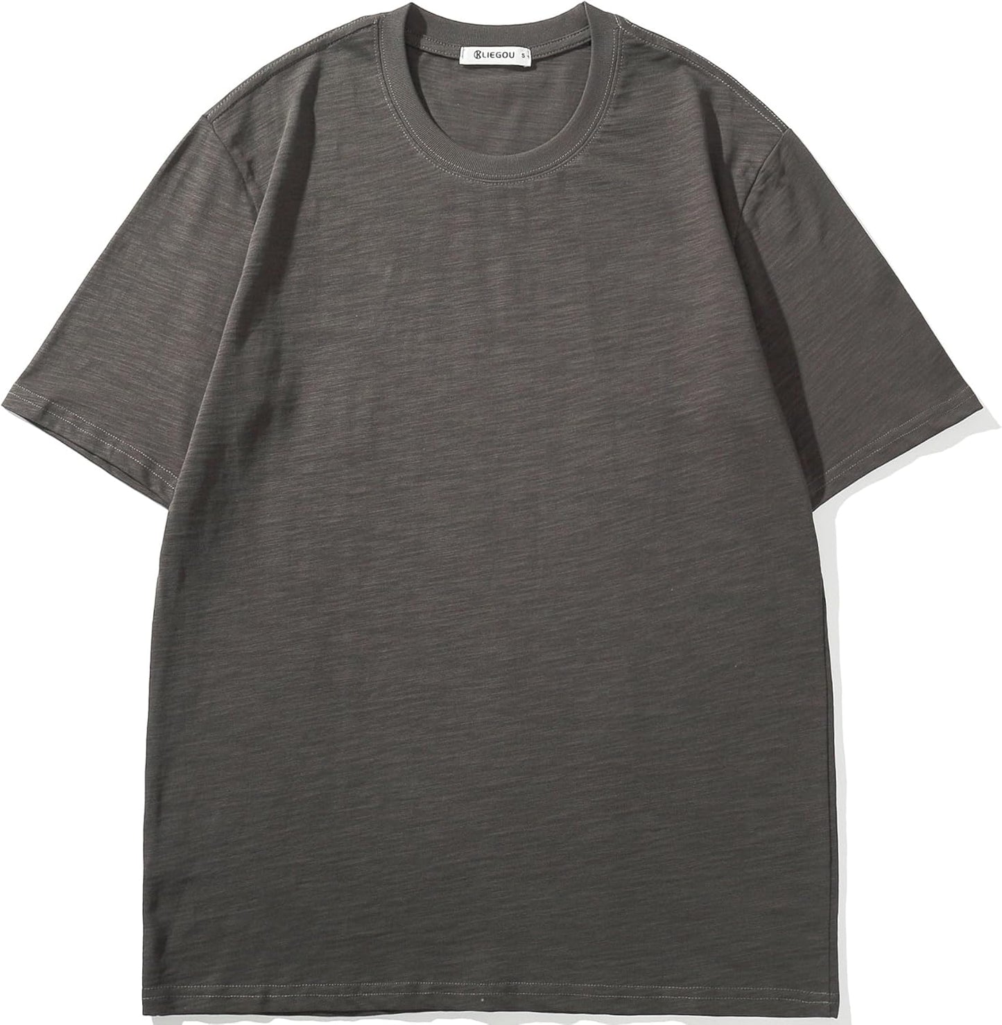 Cotton Loose Fit Thick T-Shirt Heavy Weight Crewneck Tees for Men