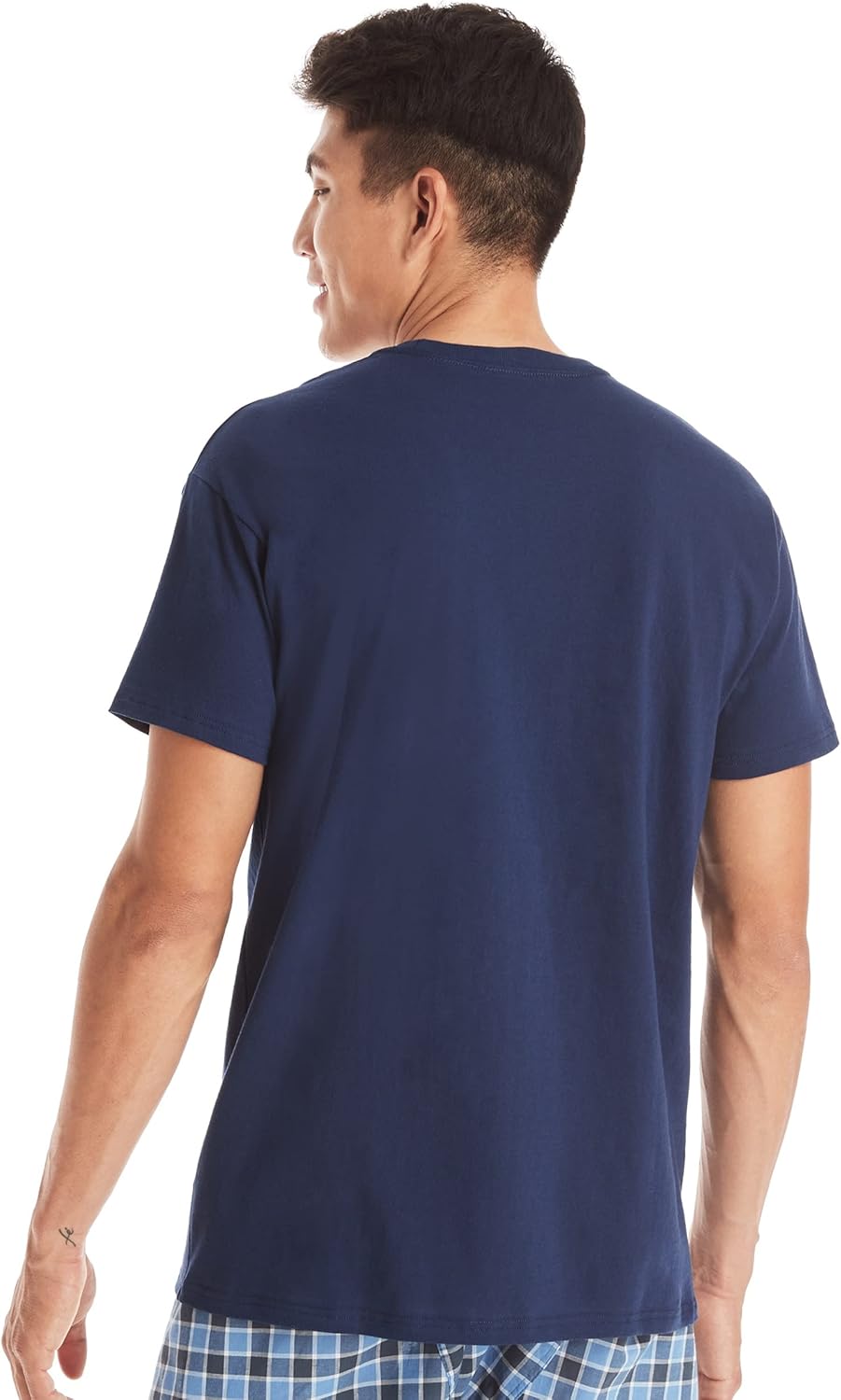 Men's Pocket Undershirt Cotton Crew Neck T-Shirt Aesthetic Clothes