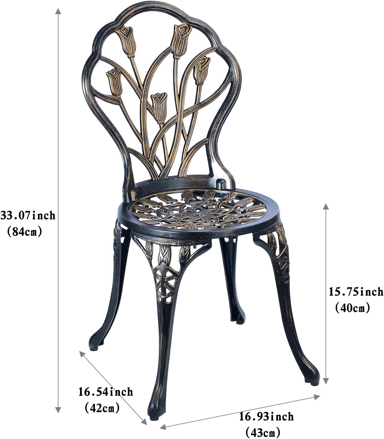 Mandolin Patio Table and Chairs 5 Piece Outdoor Dining Set
