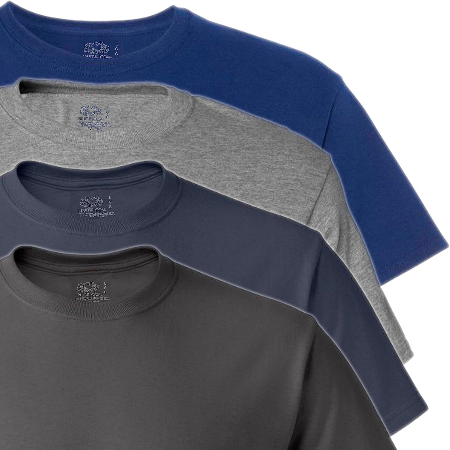 Men's Crew Tee Undershirts Moisture Wicking & Tag Free Comfy Outfits