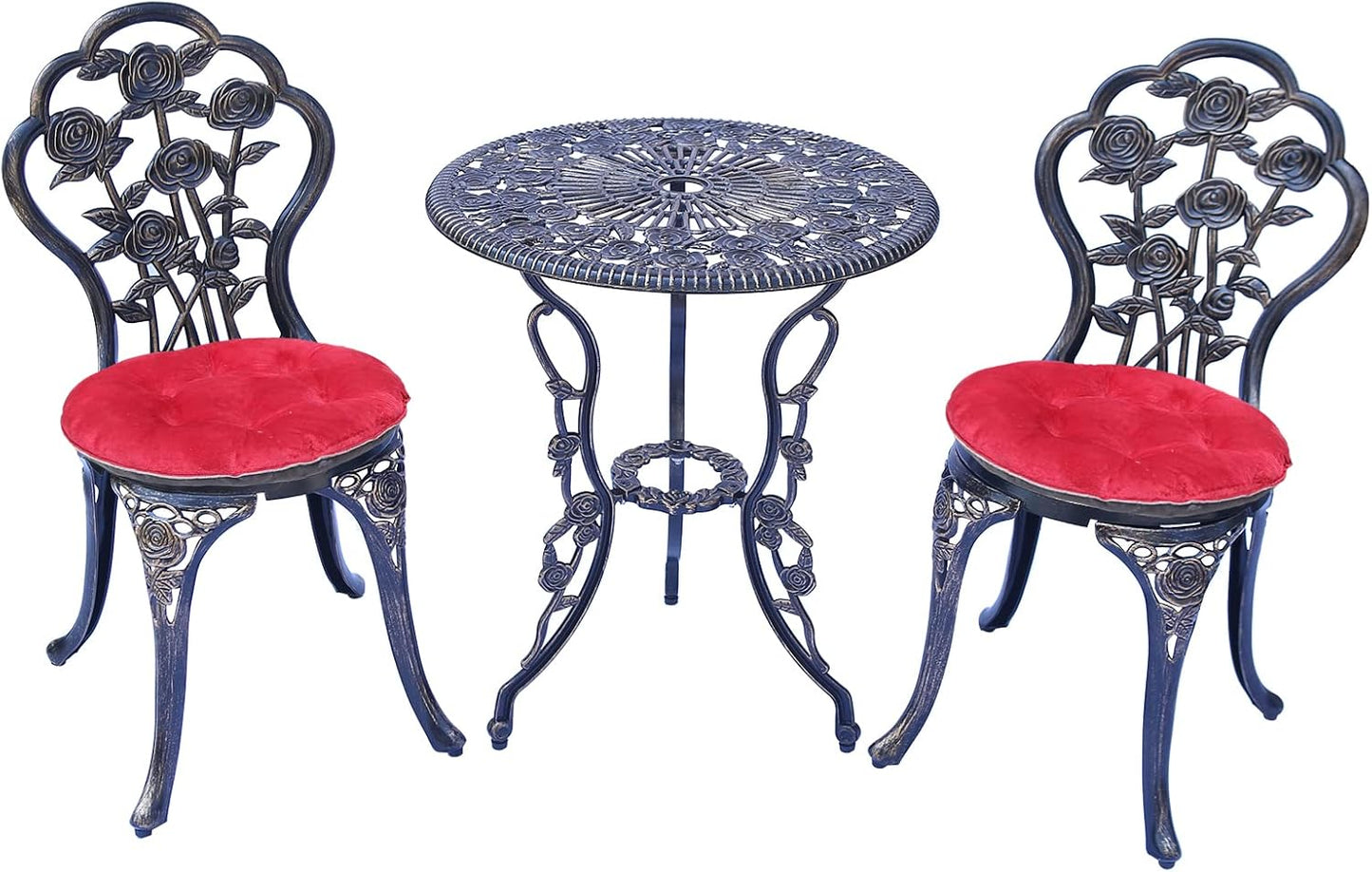 Mandolin Patio Table and Chairs 5 Piece Outdoor Dining Set